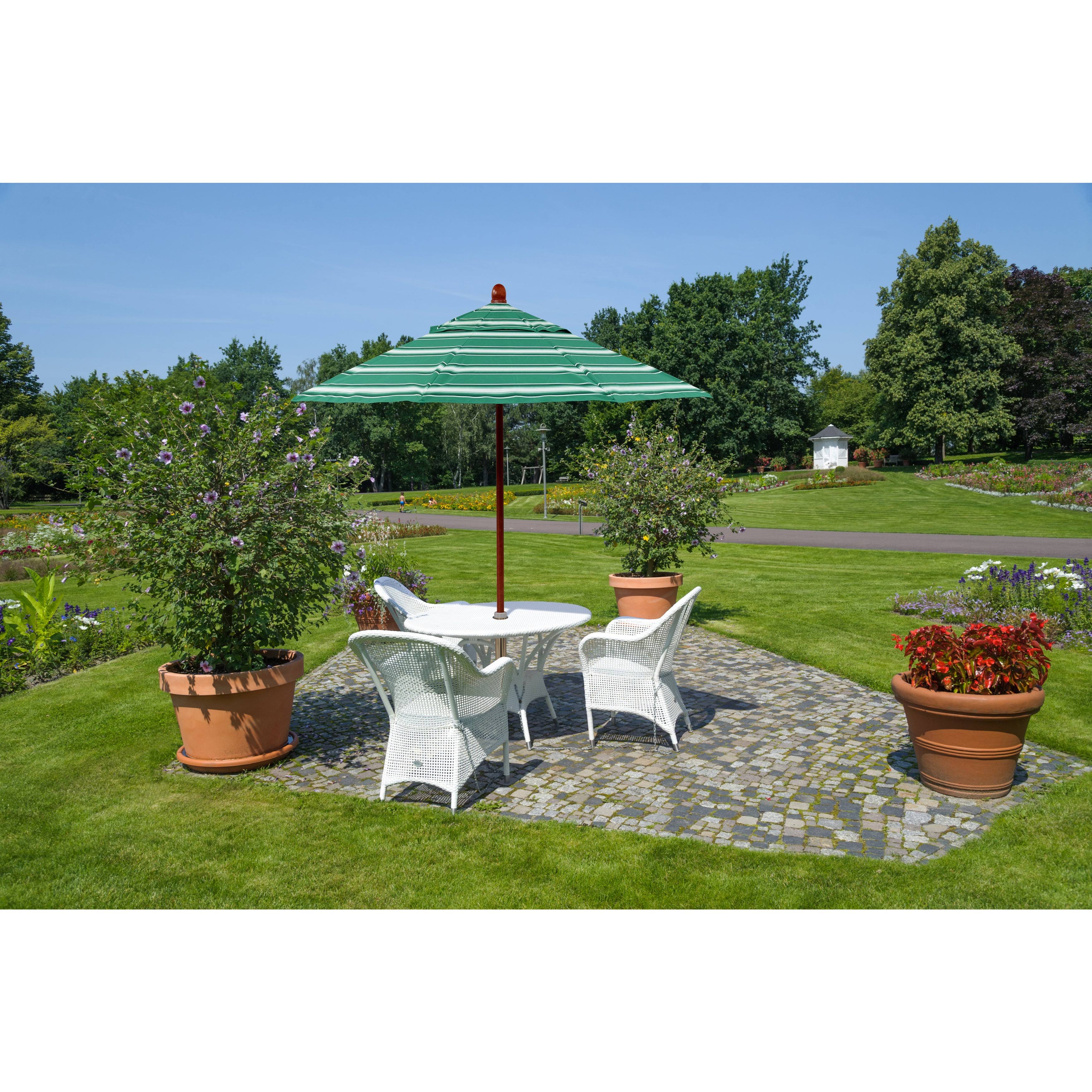 California Umbrella - 9& Wood Market Umbrella FD12 - Terrace Adobe Champagne - Olefin