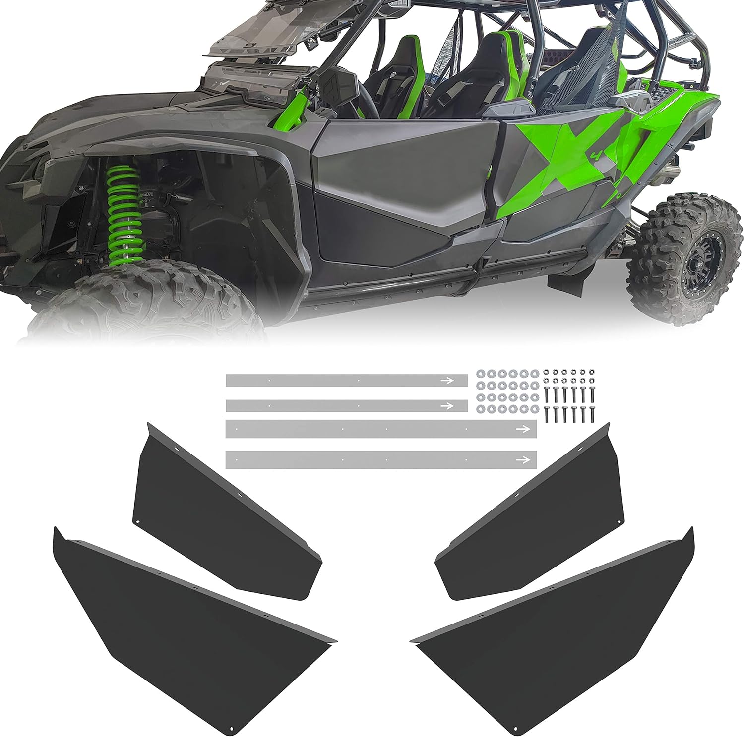 4PCS Aluminum Lower Doors for Talon, SAUTVS Aluminum Lower Half Door Inserts for Honda Talon 1000X-4 2020+ Accessories (4 Doors)