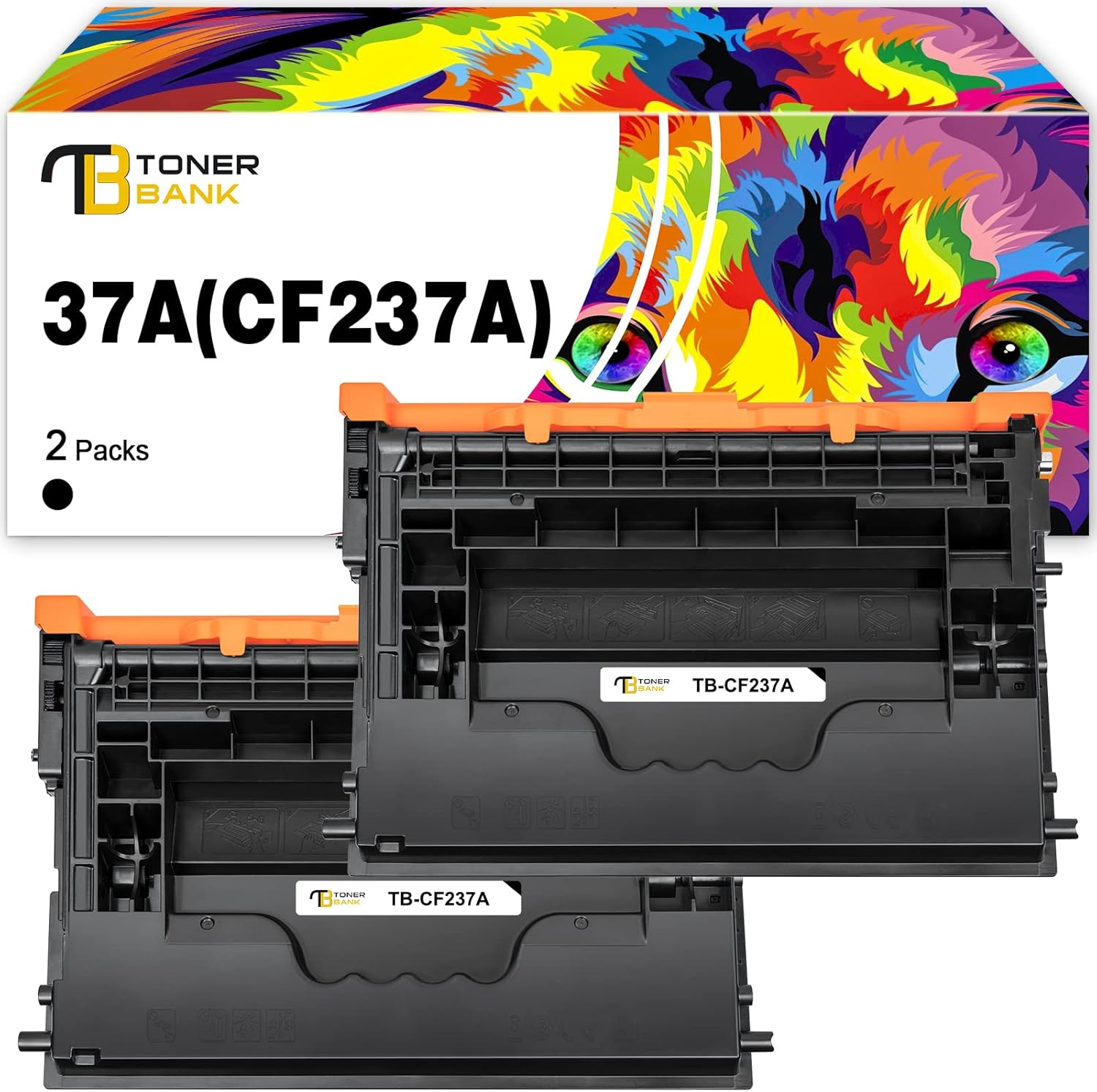 Toner Bank Compatible Toner Cartridge Replacement for HP 37A CF237A 37X CF237X Enterprise M607 M608 M607n M608n M607dn M608dn M609 MFP M631 M632 M633 Printer Ink (Black 2-Pack)
