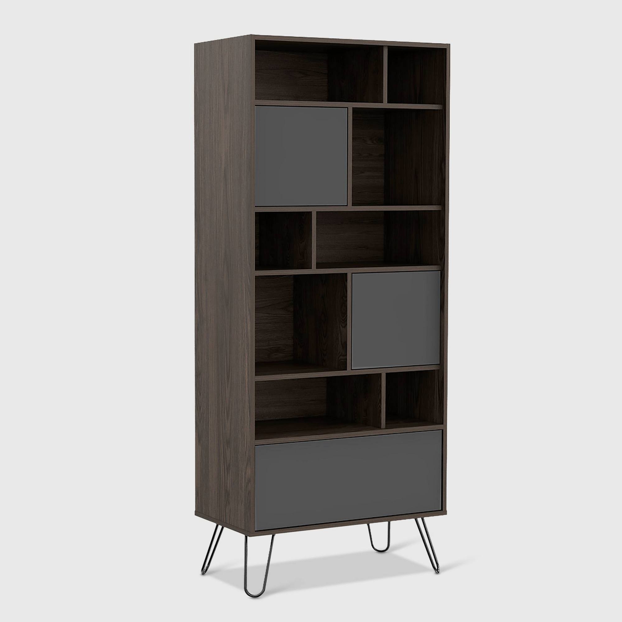 Aster Bookcase - Black/Espresso