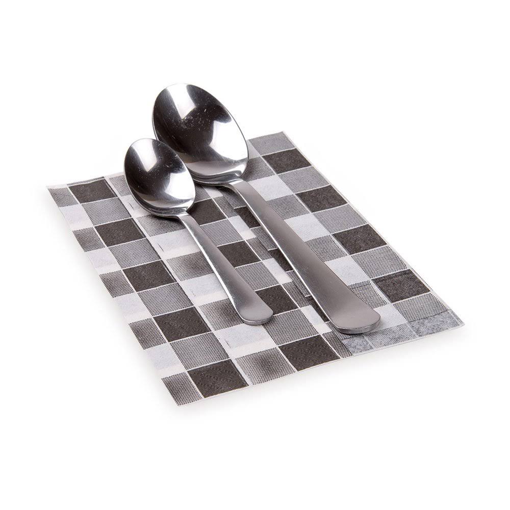 Luxenap 1 Ply Recycled Picnic Print Black 7x13.5 Inches 7000 Count Box