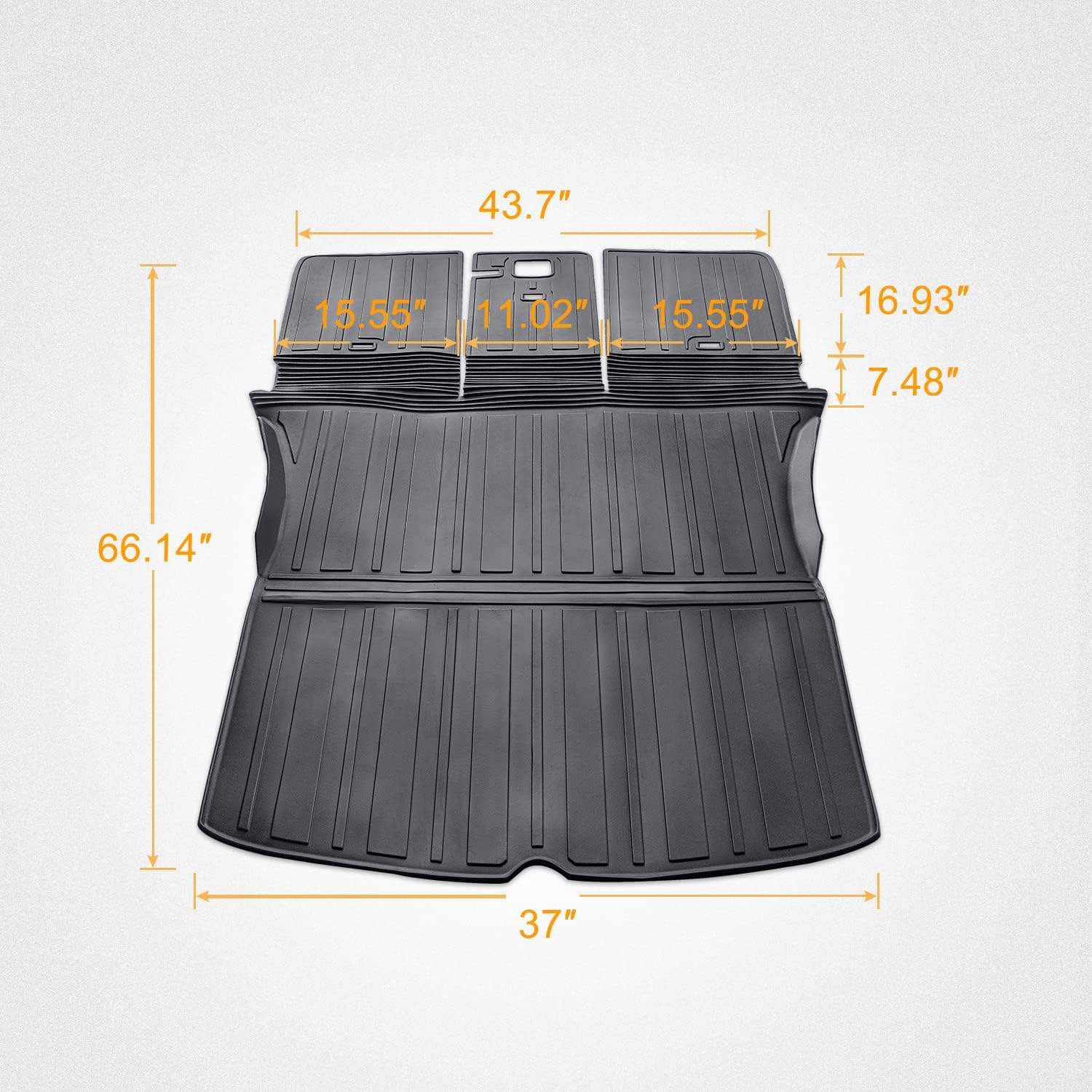 Model Y Trunk Mat Cargo Mat Back Seat Protector Cargo Liner Compatible with Tesla Model Y 5-Seater 2020 2021 2022