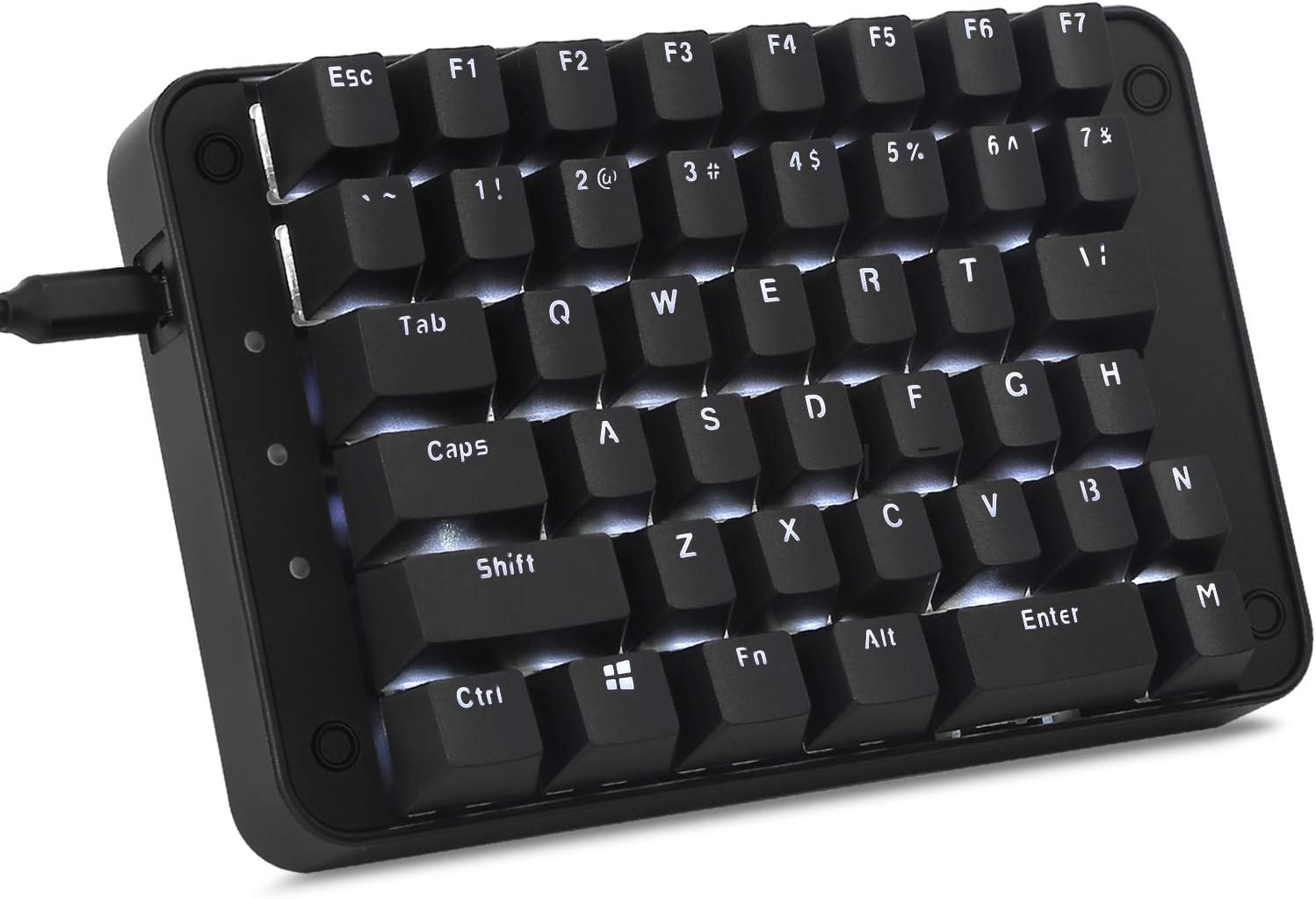 Koolertron Gateron Red Switches Programmable Gaming Keypad, Mechanical Gaming Keyboard with 43 Programmable Keys, Single-Handed Keypad Macro Setting (Gateron Red Switche)