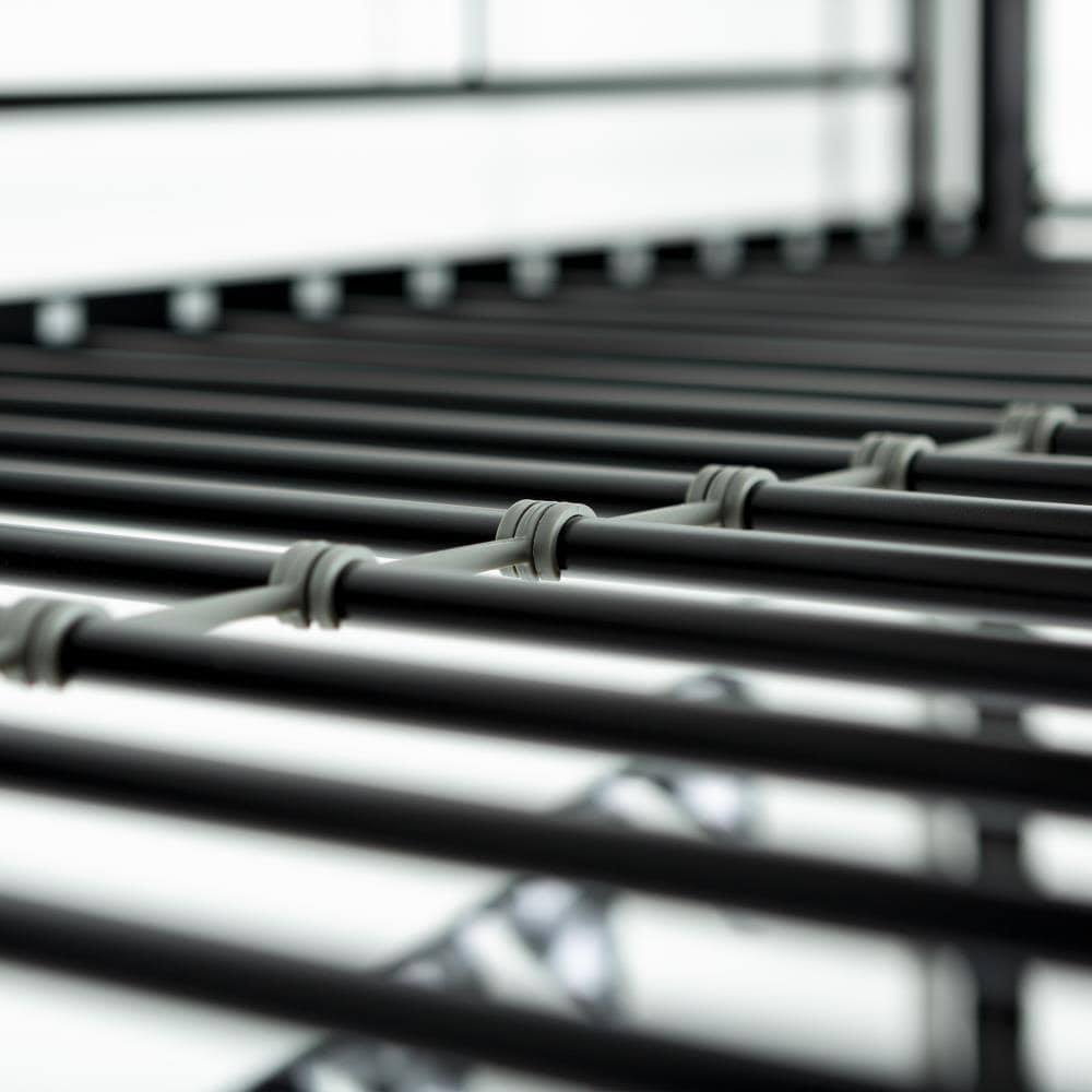 Walker Edison Black Twin Over Twin Bunk Bed | LWTOTBL