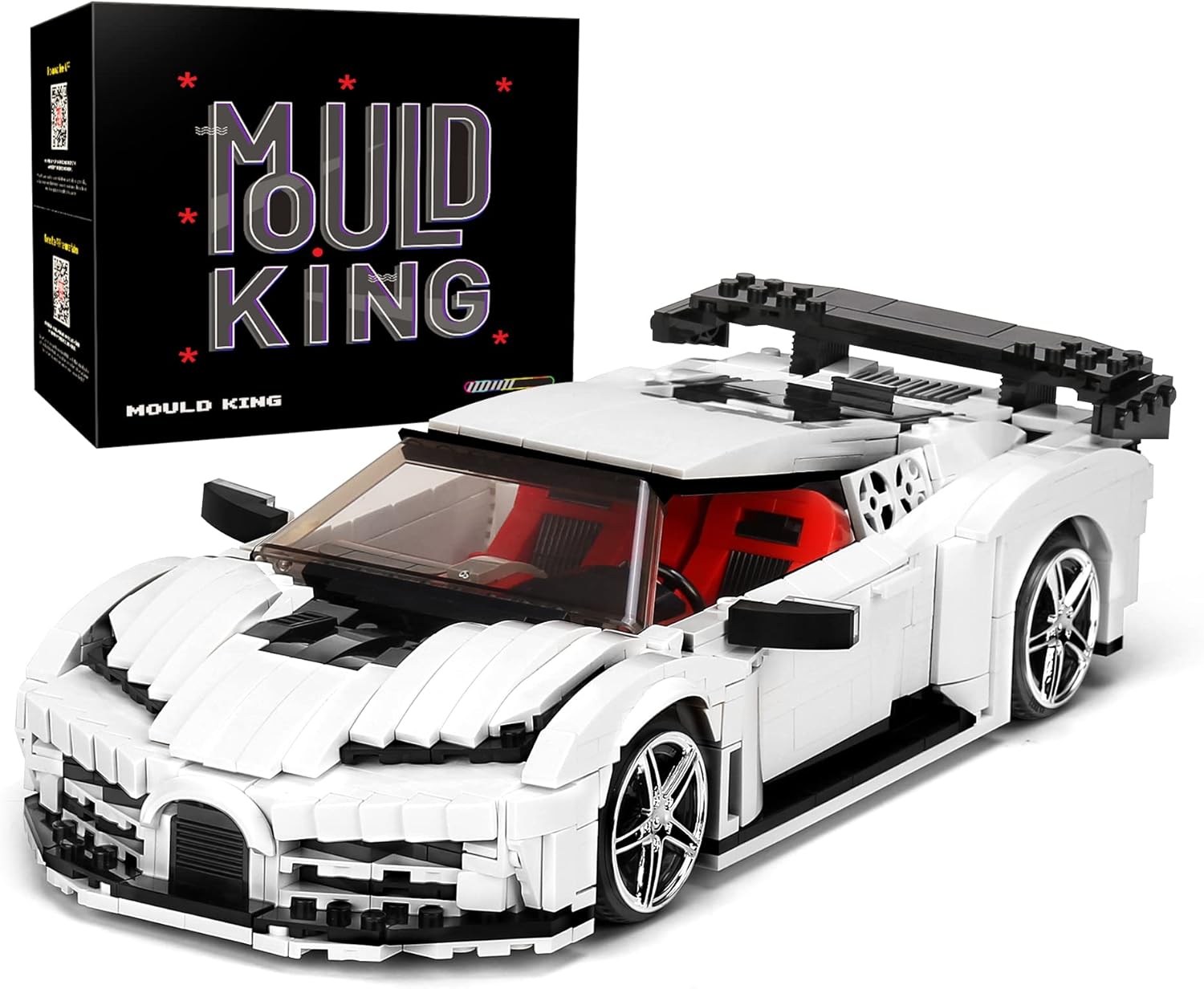 Mould King 10004 Racing car Building Block Kits, MOC Building Blocks Set to Build , Gift Toy for Kids Age 8+/Adult Collections Enthusiasts(1116 Pieces, Static Version)