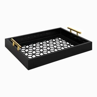 Poteat Vanity Tray Mercer41 Color: Black