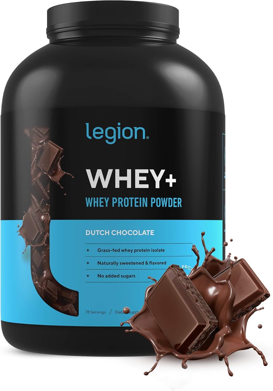 Legion Whey+ Vanilla Whey Isolate Protein Powder from Grass Fed Cows - Low Carb, Low Calorie, Non-GMO, Lactose Free, Gluten Free, Sugar Free. Great for Weight Loss & Bodybuilding, 30 Servings… Pack of 2