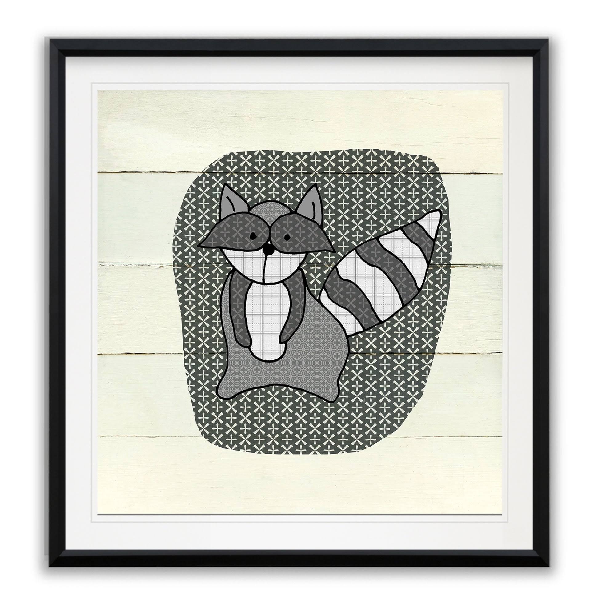 Woodland Creatures Raccoon -Framed Giclee Print - 30x30