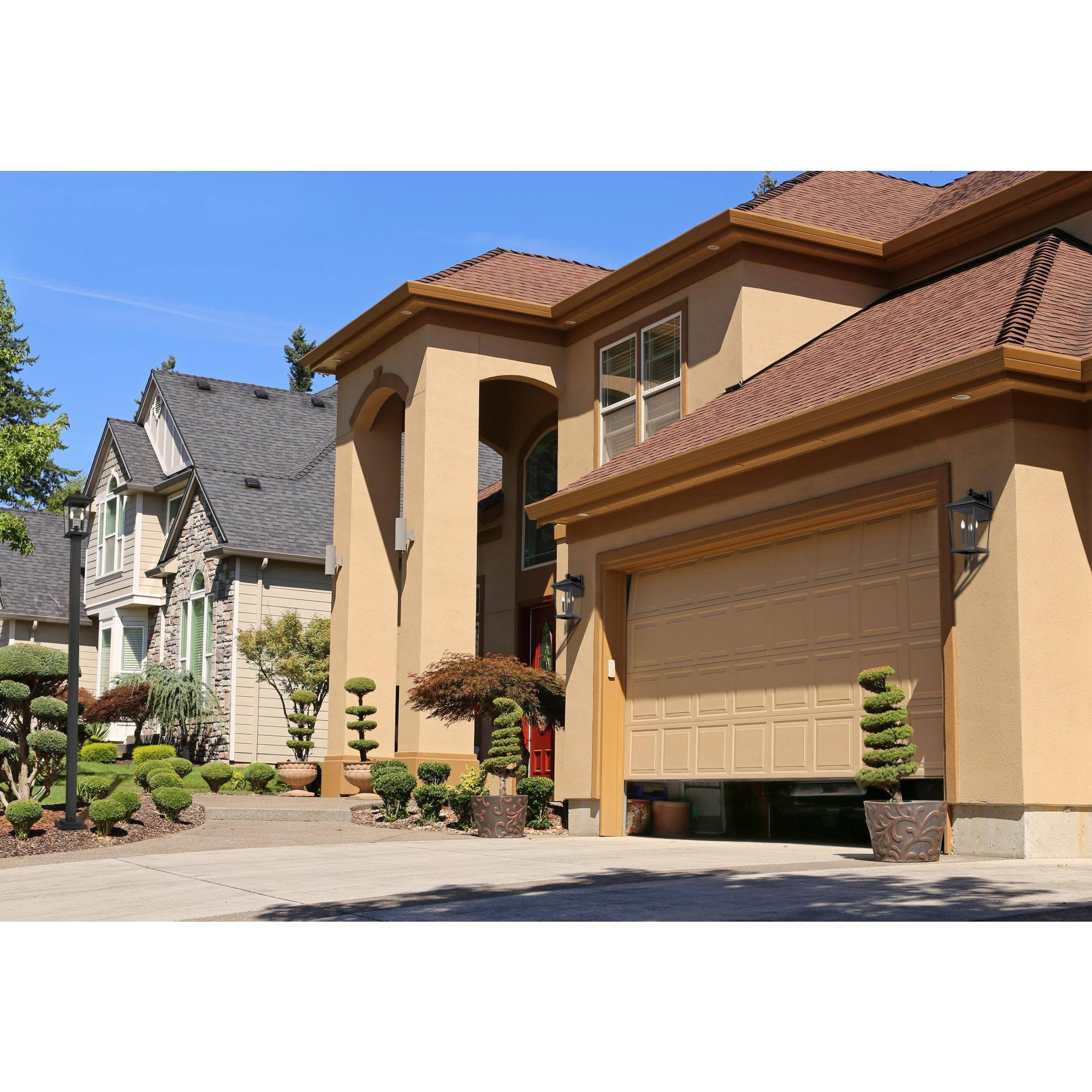 Z-Lite 568PHBS-536P-BK Beacon 2 Light Outdoor Post Mounted Fixture in Black