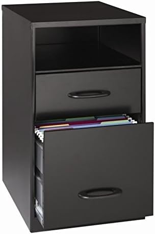 Pemberly Row 2 Drawer File Cabinet in Black