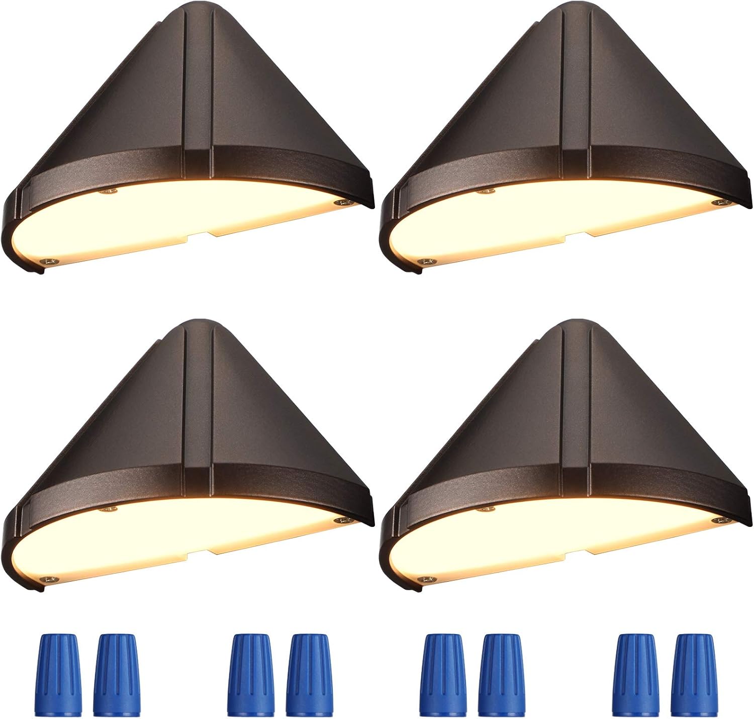 LEONLITE 5W LED Low Voltage Deck Lights, 12-24V Landscape Stair Lighting, CRI 90 Aluminum Housing, 4000K Cool White, 30,000 Hours Lifespan, Pack of 4 Pack of 2