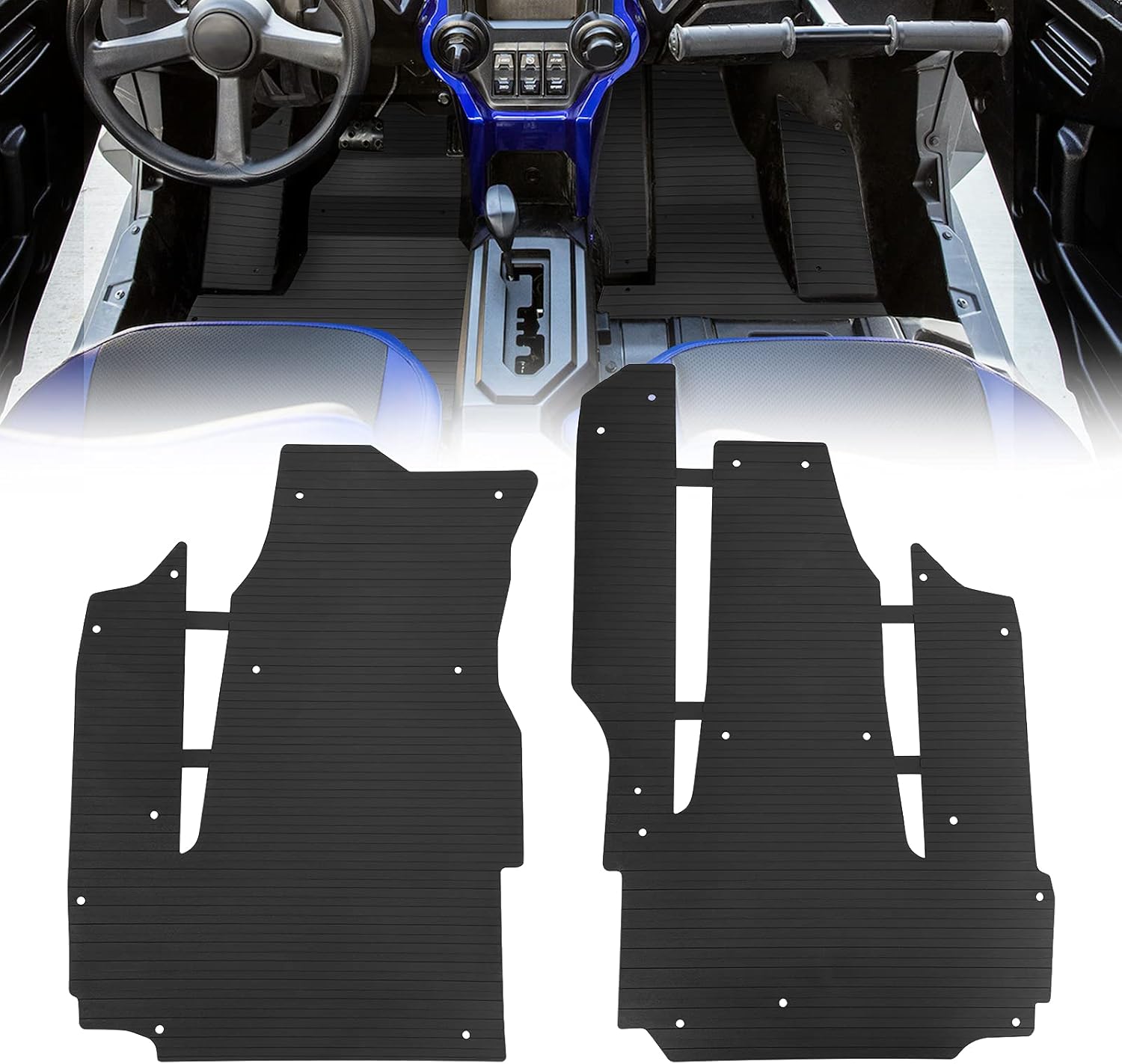 Talon Floor Mats,Kemimoto Talon Front TPE Anti-Slip Floor Mats Compatible with 2019 2020 2021 Talon 1000R 1000X 1000X-4 Accessories(1 Pair)