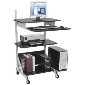 Balt 42551 Alekto Compact Sit u0026 Stand Workstation, 27-1/2x22- 52-1/2x22H x 30x22W x 24x22D