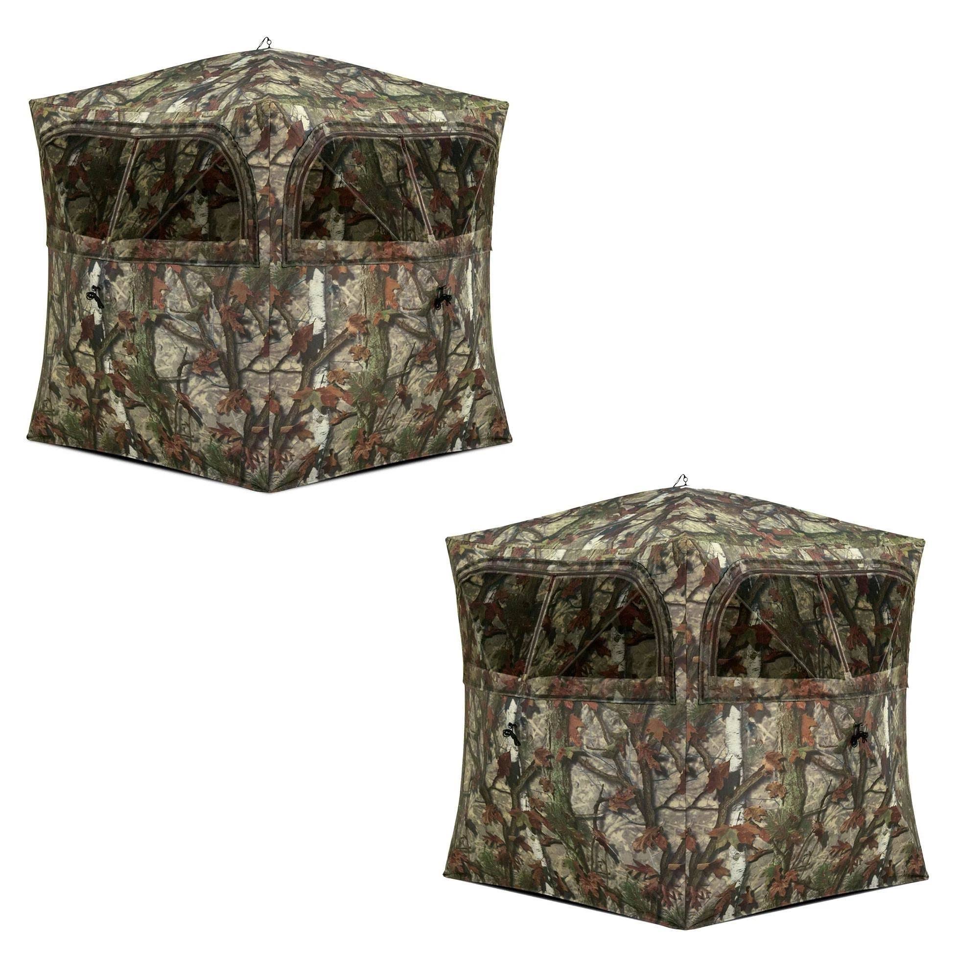 Barronett Grounder 250 Camo Lightweight Pop Up Ground Hunting Blind (2 Pack)