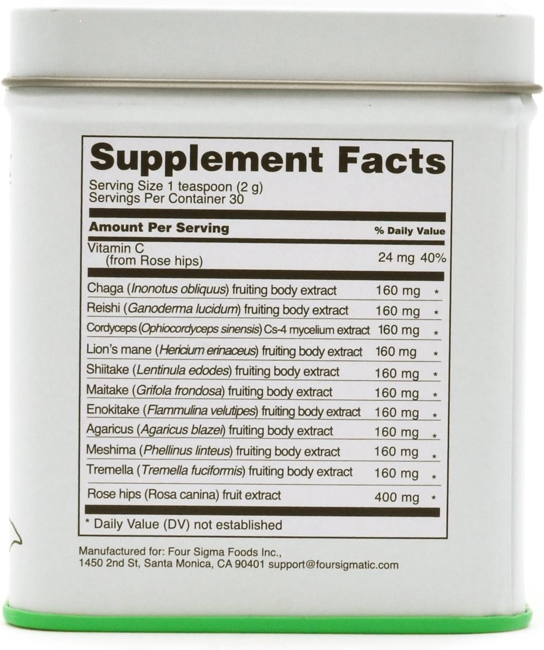 Four Sigmatic Superfood Blends 10 Mushroom Blend, 30 Servings. Vegan, Paleo and Gluten-Free Drink Mix, 60 Grams (3) Pack of 2