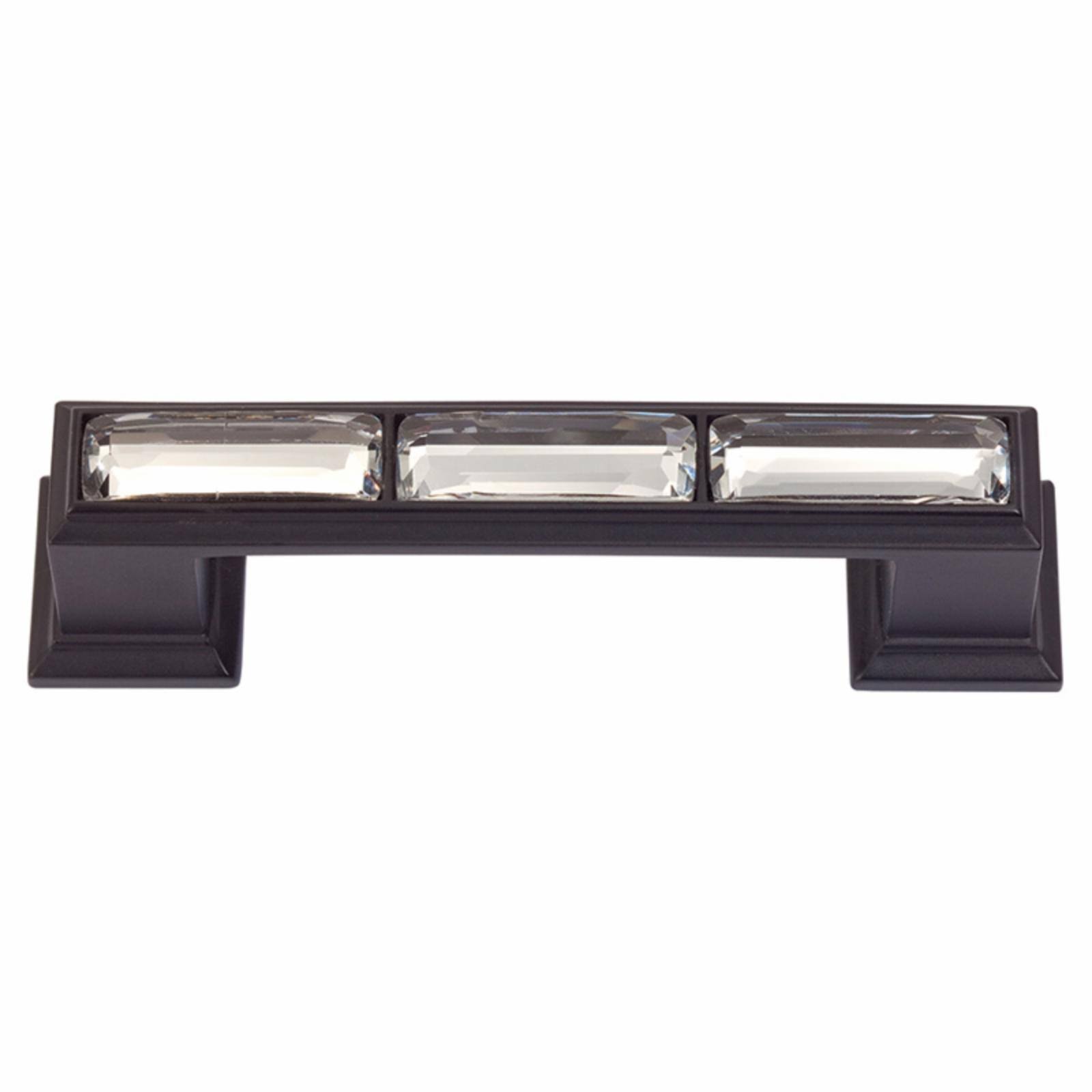 Atlas Homewares - 341-BL - Legacy Crystal Pull 3x22 CC - Matte Black