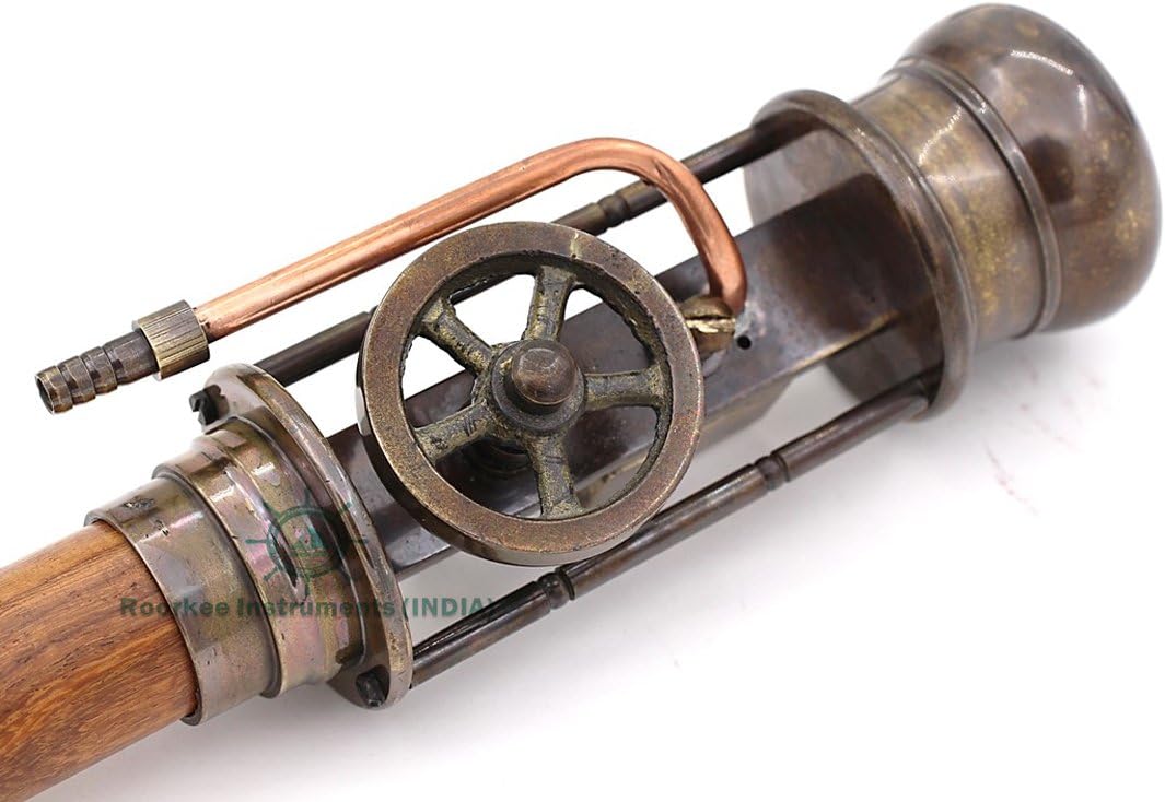 ROORKEE Instruments (India) Walking Cane Stick with Working Steam Engine Model, Walking Cane, Walking Stick, Steampunk Accessory, Walking Stick Collectors, Nautical Antique Finish Prop Stick Pack of 2