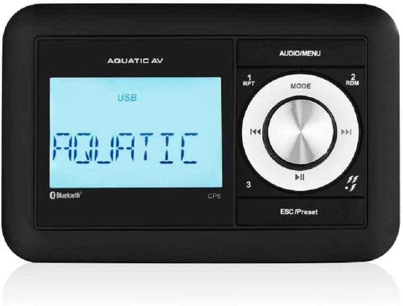 Aquatic AV Compact Bluetooth & USB Waterproof Marine Stereo CP6