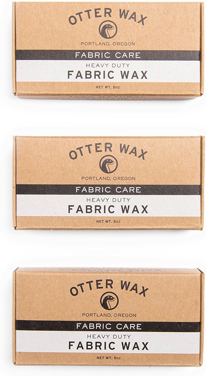 Otter Wax Fabric & Canvas Wax | Large Bar | 3-Pack | All-Natural Water Repellent | Made in USA