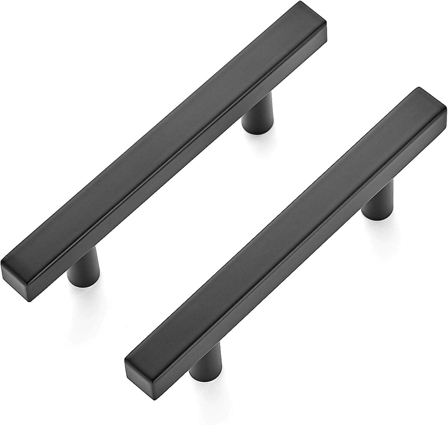 Ravinte 30 Pack 5 inch Square Cabinet Pulls Matte Black Stainless Steel Kitchen Drawer Pulls Cabinet Handles 5&rdquo;Length, 3&rdquo; Hole Center