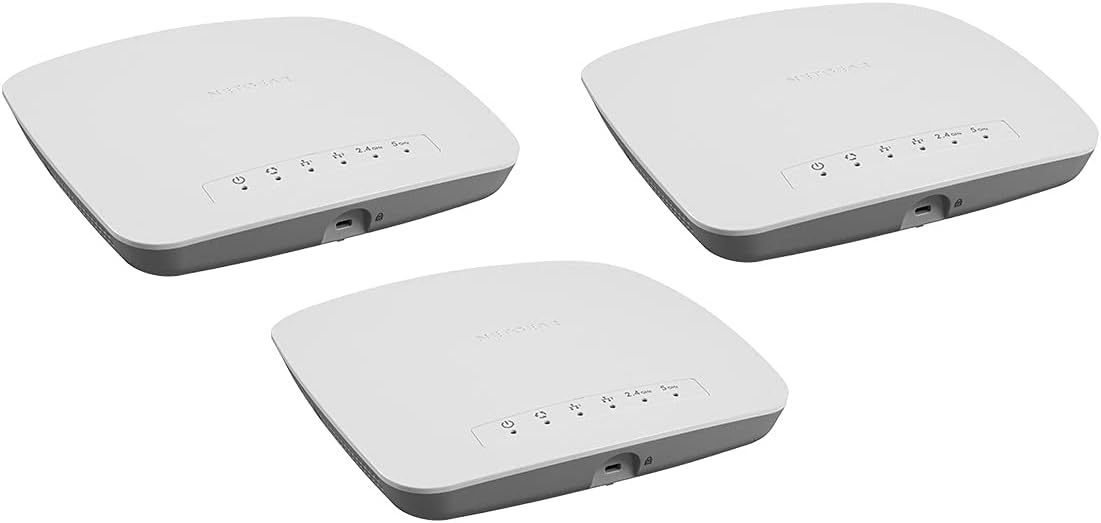 NETGEAR Wireless Access Point (WAC510B03) - Dual-Band AC1300 WiFi 5 Speed, Up to 200 Clients, 1x1G Ethernet LAN Port, MU-MIMO, Insight Remote Management, PoE, Power Adapter Not Included, 3-pack
