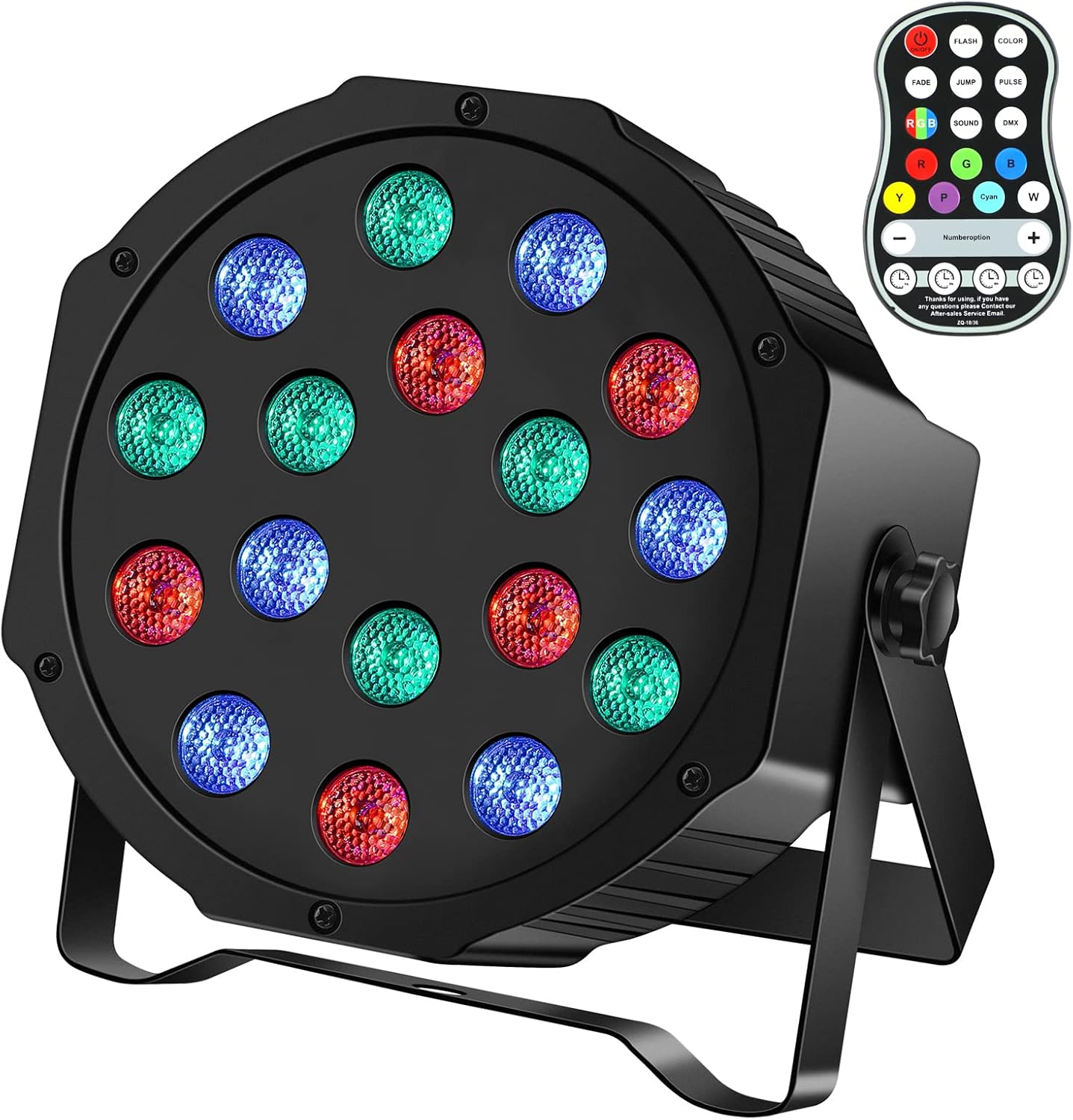 U`King Battery Powered LED Par Lights Wireless Uplights for Events 18W RGB Stage Lighting Up Light Rechargeable 20 Hours by Sound Activated and DMX Control Uplighting for Wedding DJ Disco Show Church Pack of 2