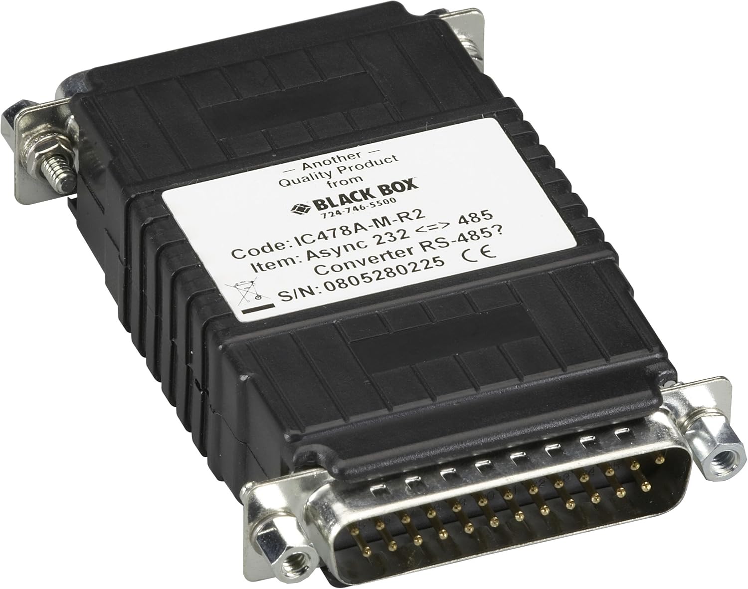 Black Box Async RS232 to RS485 Interface Converter DB25 to DB25