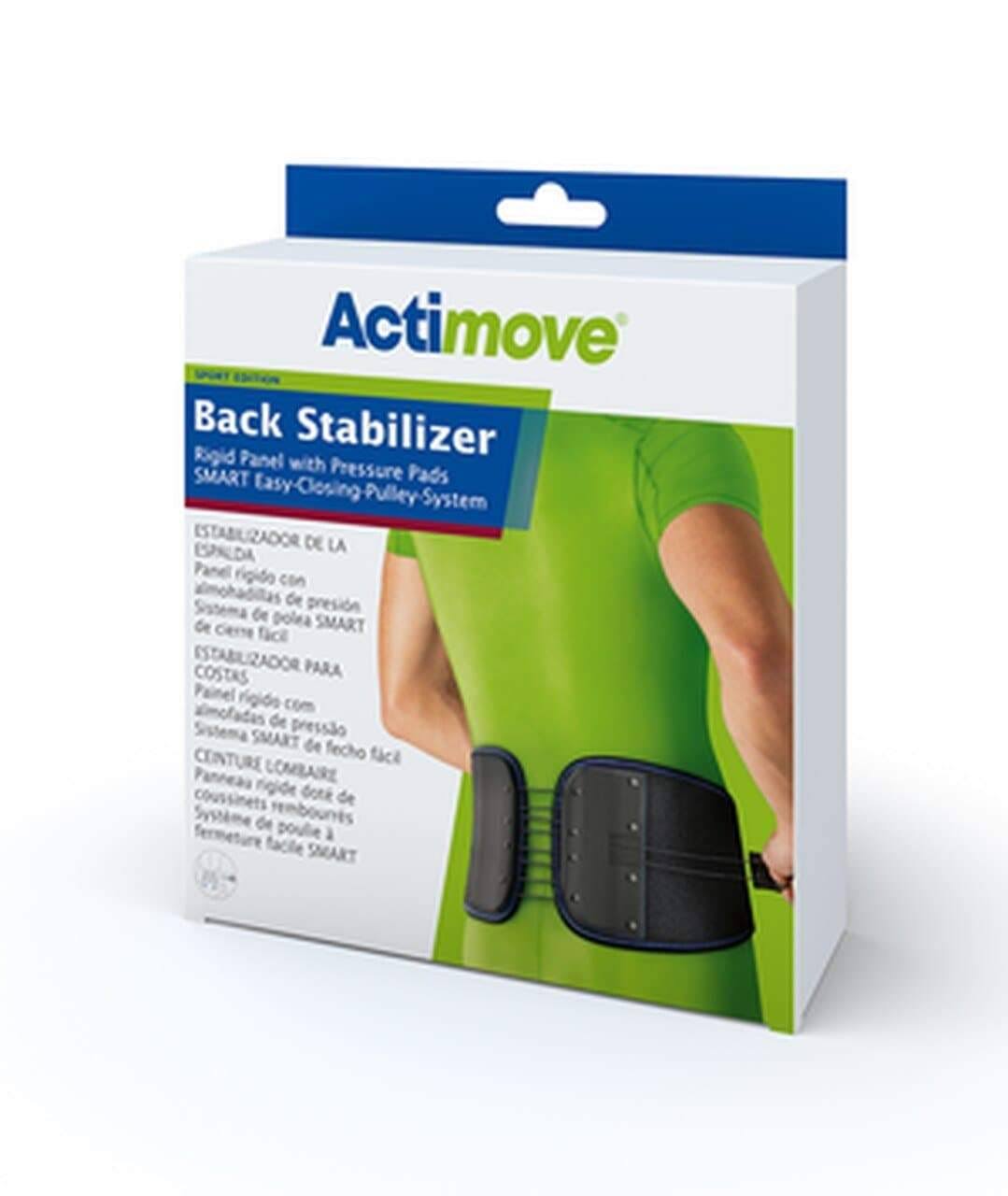 Actimove Back Support Rigid PANEL, Pressure Pads, Easy-Closing-Pulley-System 2XL