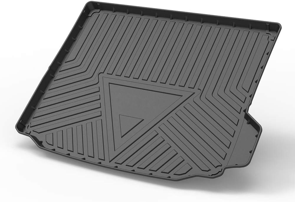 Cqlights X3 Cargo Liner for 2018 2019 2020 2021 2022 X3 G01 Trunk Liner Tray Heavy Duty Rubber Rear Cargo Area Mat Waterproof Protector Floor Mat Black Pack of 2