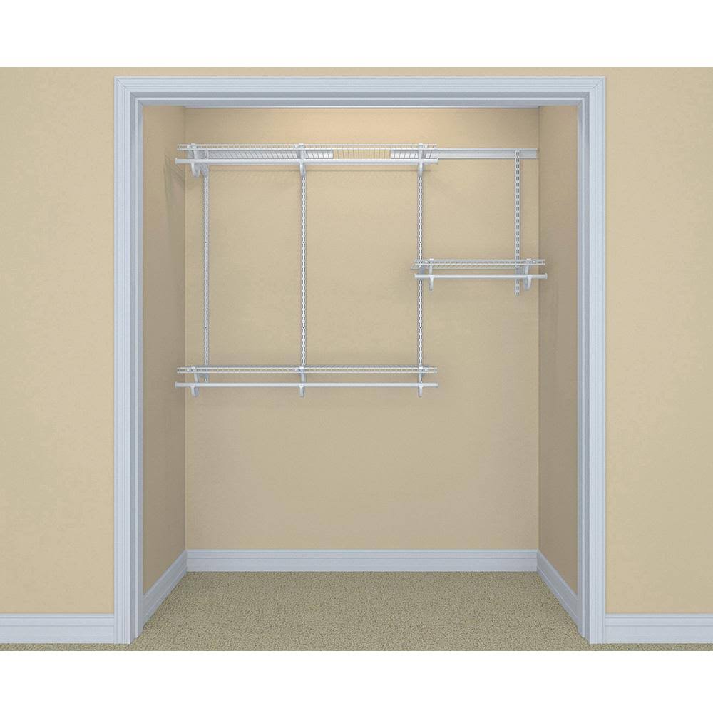 ClosetMaid ShelfTrack Adjustable Closet Organizer Kit, White