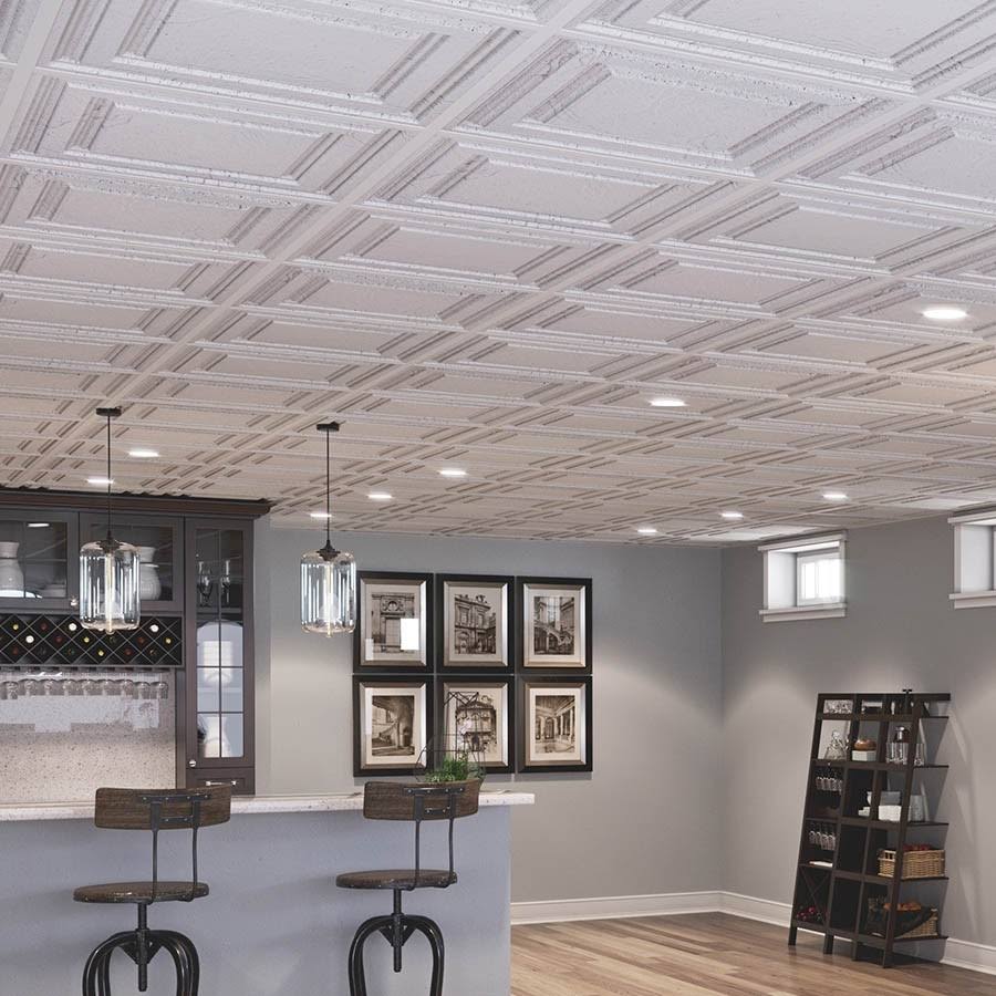 Genesis Icon Relief Ceiling Tiles Shoreline 12 Pack (2&x2&)