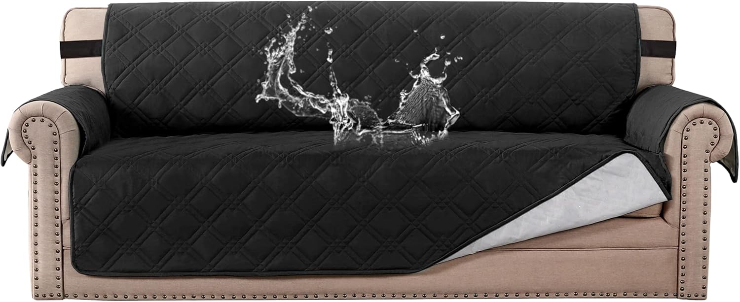 H.VERSAILTEX 100% Waterproof Armchair Protectors Cover for Dogs Pets, Couch Covers Slipcovers Furniture Chair Protector with Non-Slip Strap on Back (Seat Width 21