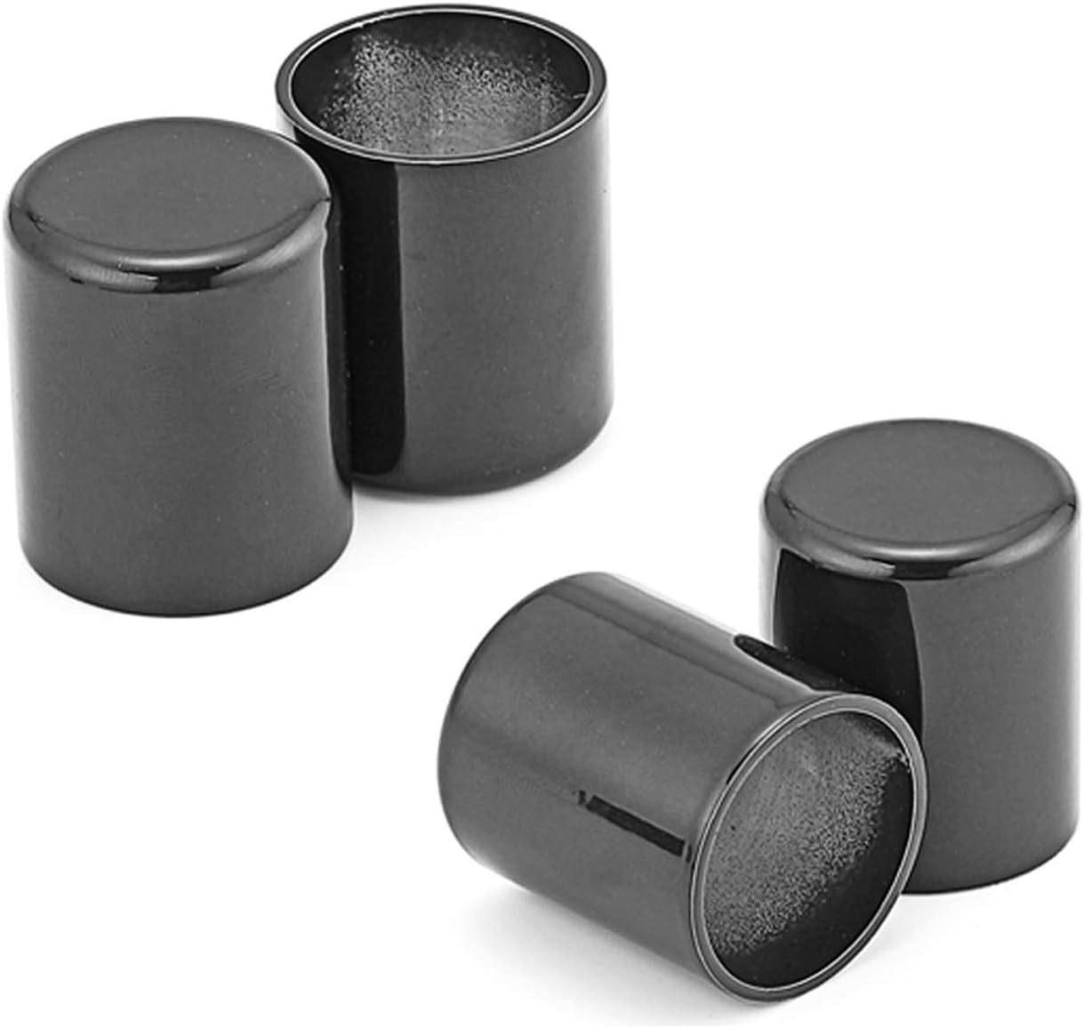 WSays 4PCS Docking Point Hardware Magnet Cover Caps Kit Compatible with Harley Touring Road Glide Road King Sportster Softail Dyna Models -Black