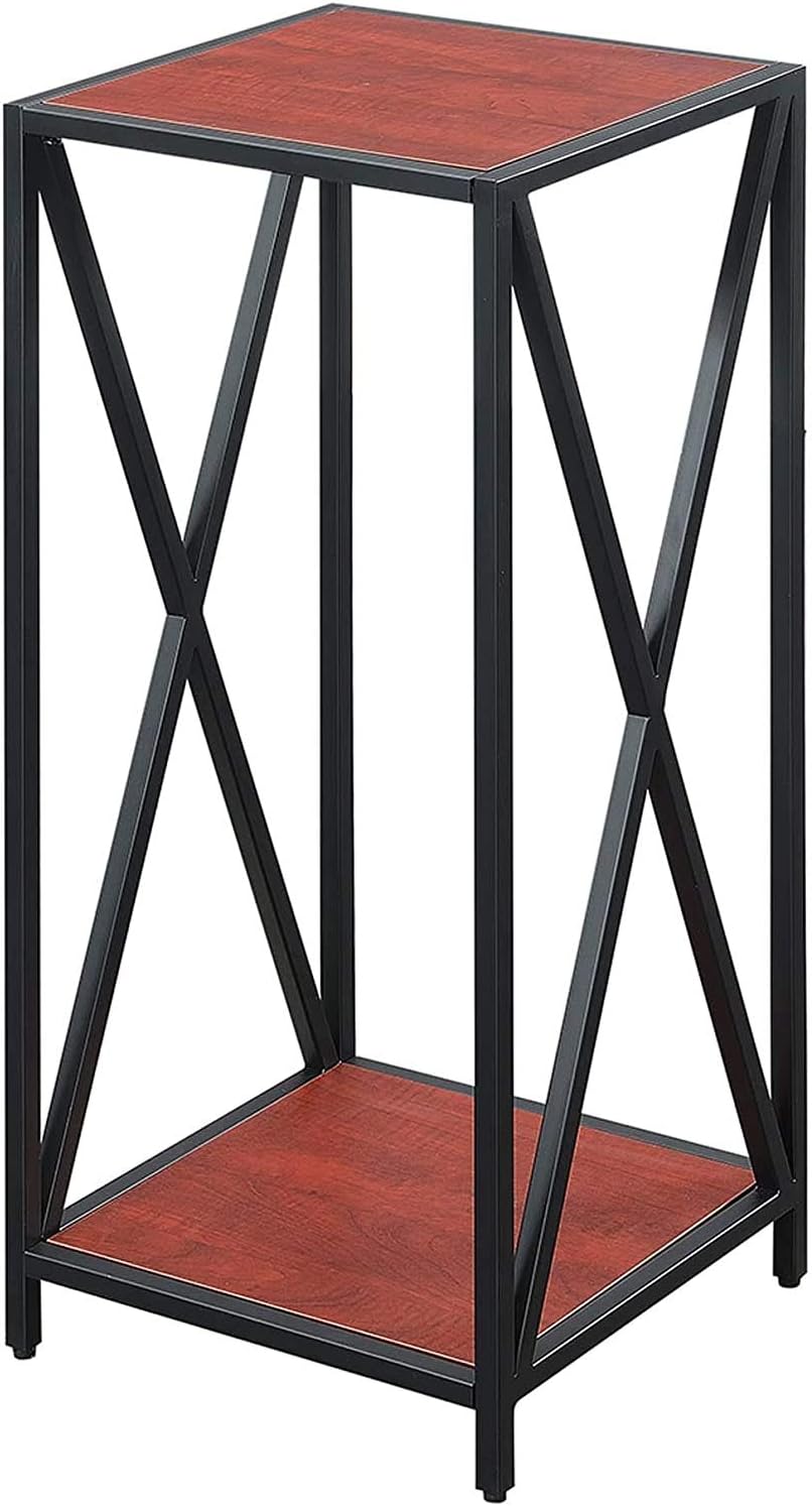 Convenience Concepts Tucson Metal Plant Stand, Cherry / Black Pack of 2