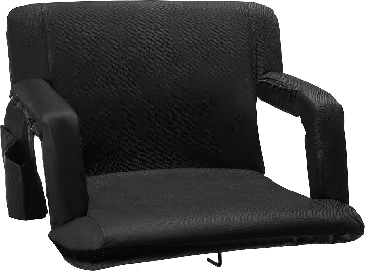 Alpcour Folding Stadium Seat &ndash; 25-inch Extra Wide Padded Adults Camping Reclining Waterproof Bleacher Chair &ndash; Best Ultra Extra Thick Lightweight Back Support Cushion Seats for Bleachers w/Arm Rest