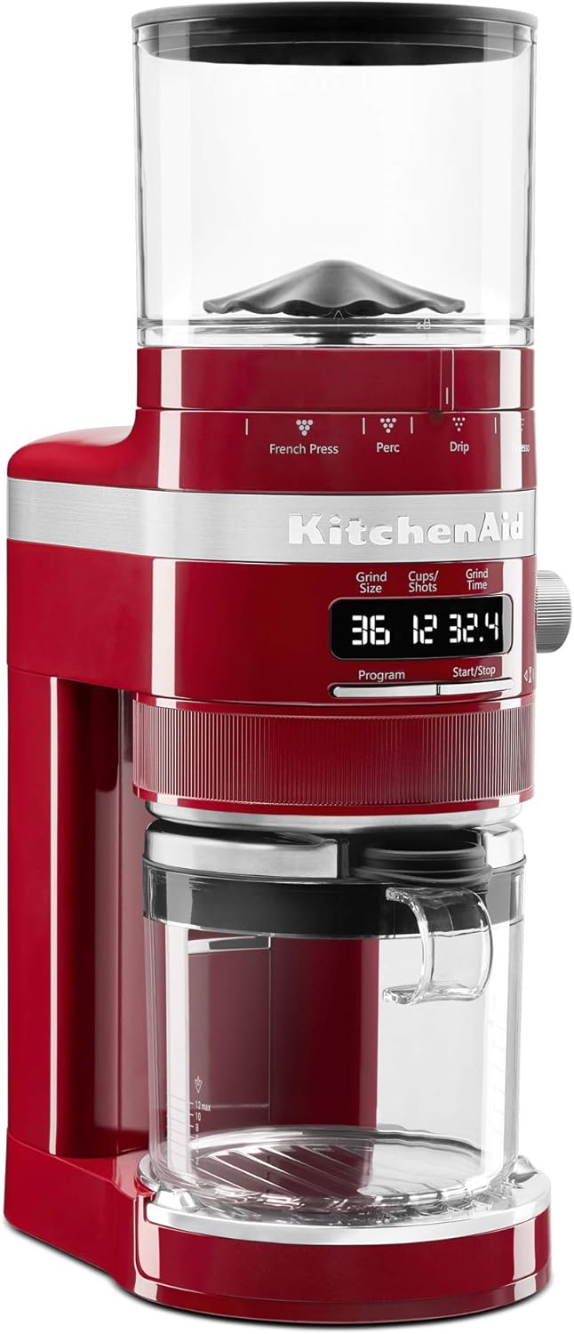 KitchenAid KCG8433BM Burr Coffee Grinder, 10 oz, Black Matte