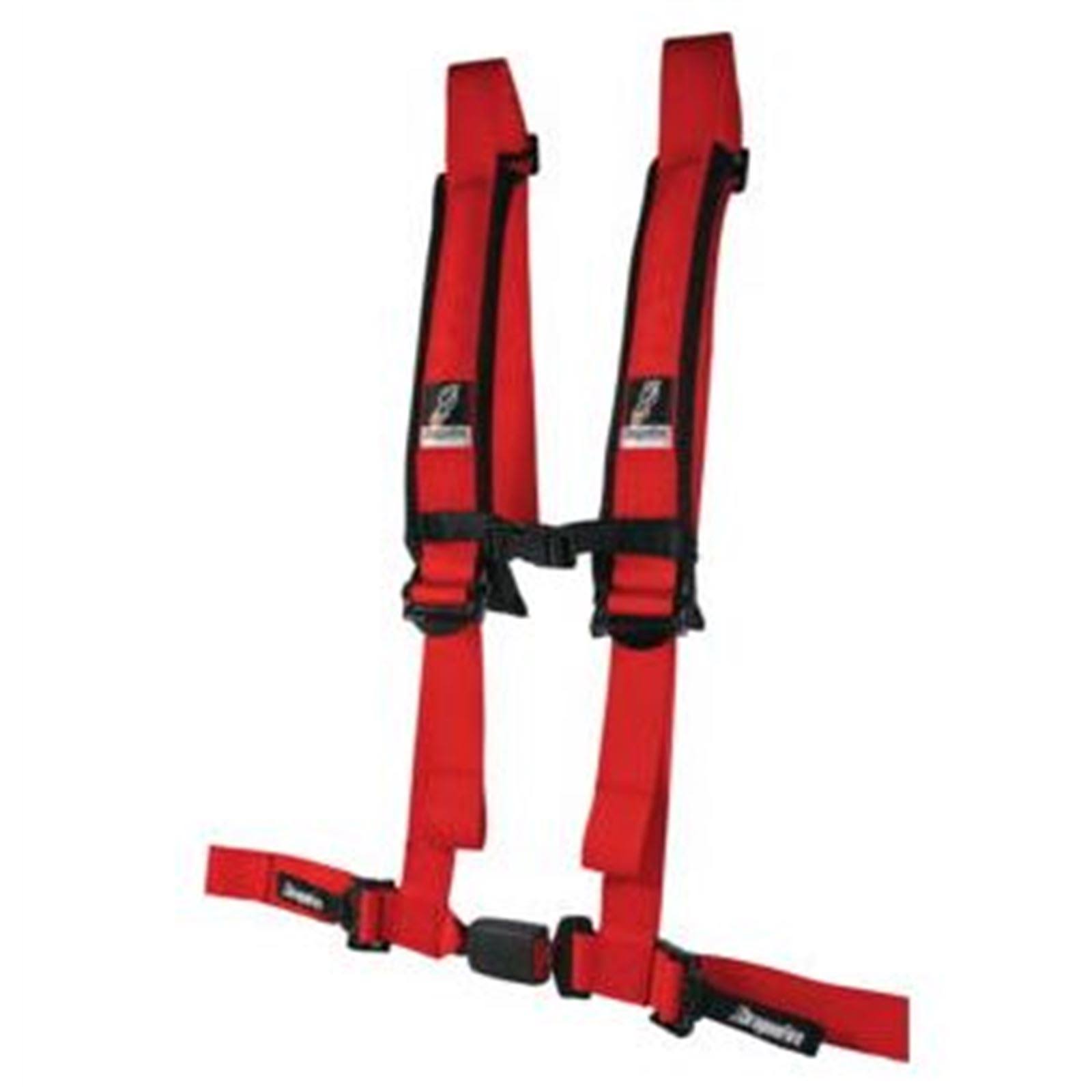 Dragonfire Racing 14-0801 2x22 4-Point Auto-Latch Red H-Style Harness