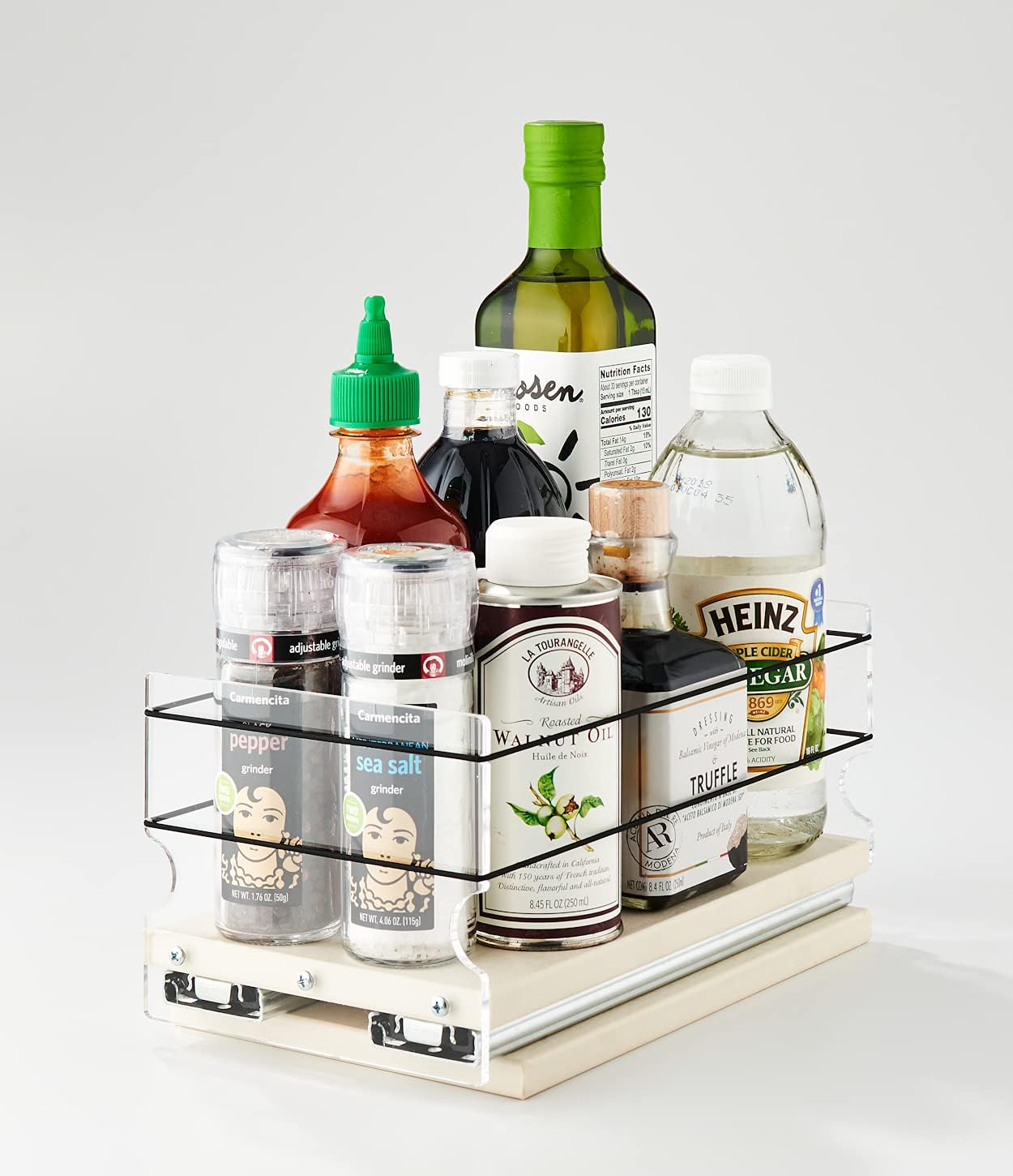 Vertical Spice - 5x1x11 DC - Storage Organizer for Cabinets - Heavy Duty Drawer for Large Containers Pack of 2