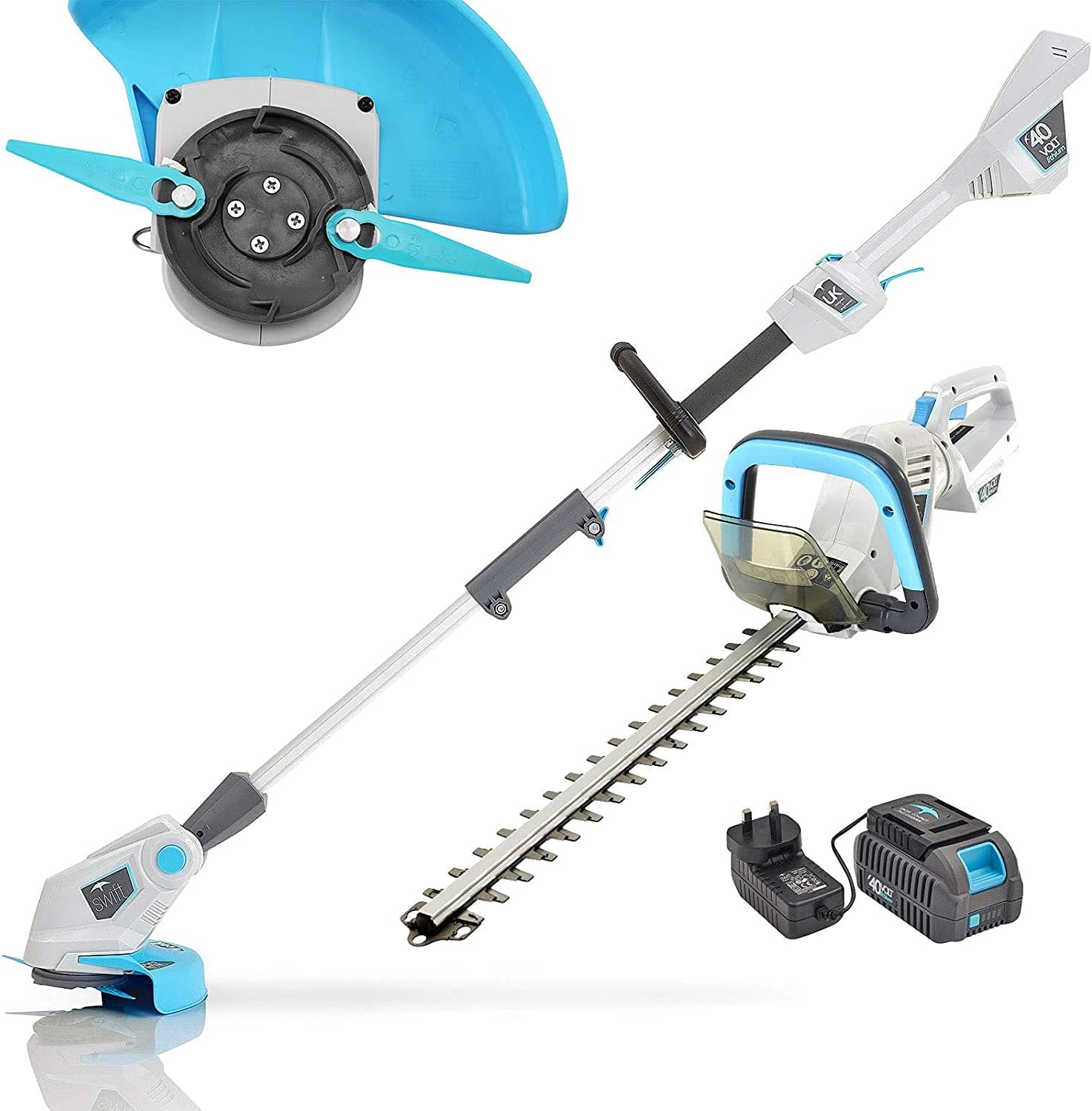 Swift 40V Cordless Pole Hedge Trimmer Long Reach 18