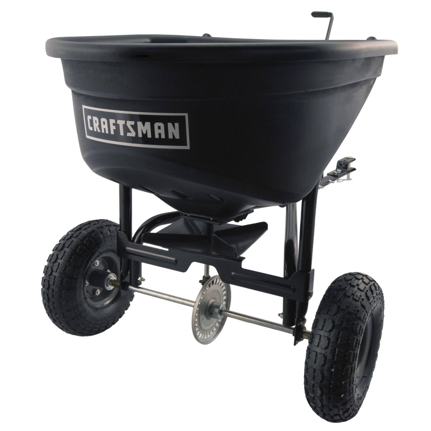 Craftsman CMXGZBF7124571 110-lb Tow Broadcast Spreader, Black