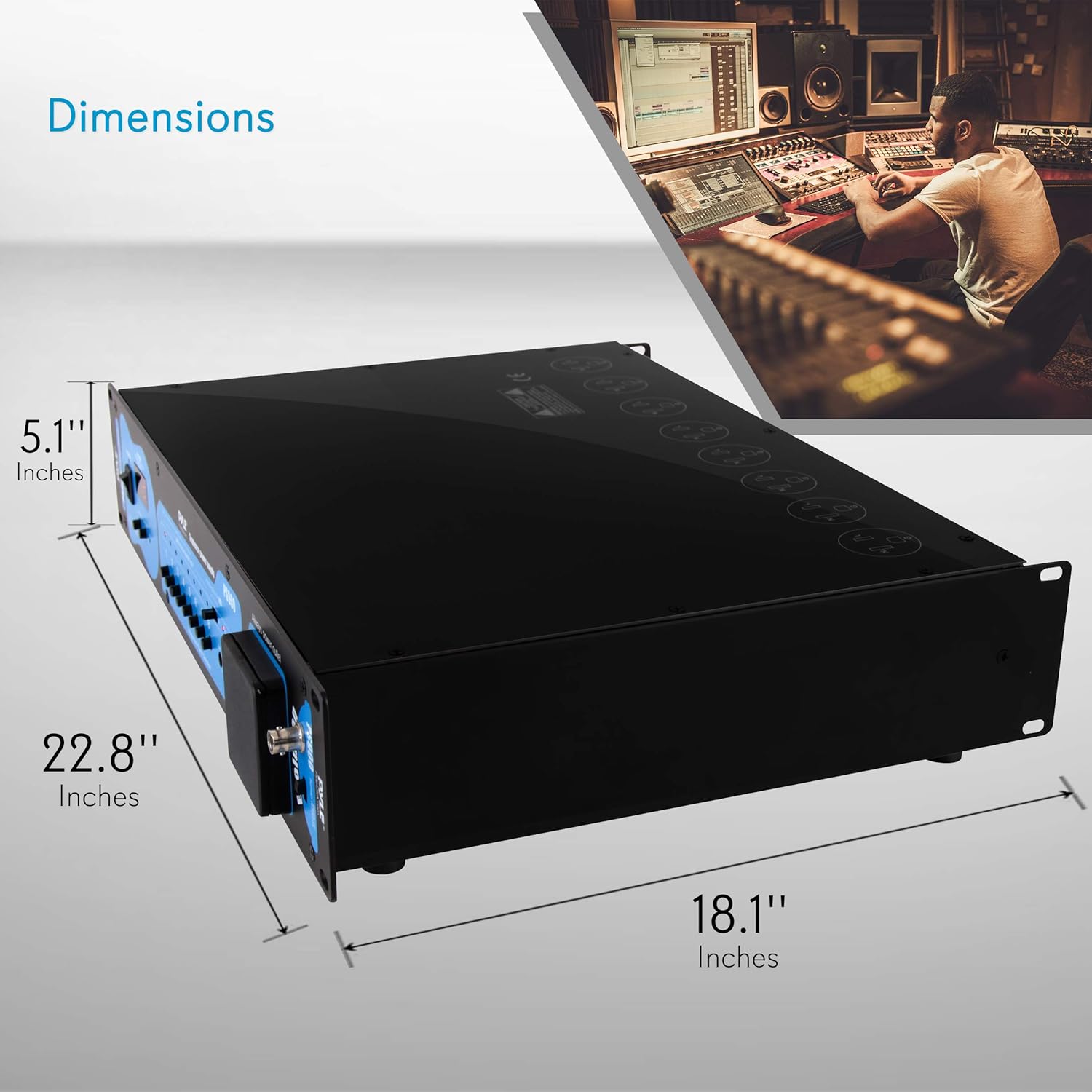 Pyle PS900 Audio/Video AC Power Conditioner, Voltage Filter, Noise/Interference Elimination, Processor Sequencer with 3-Prong Outlet Plugs