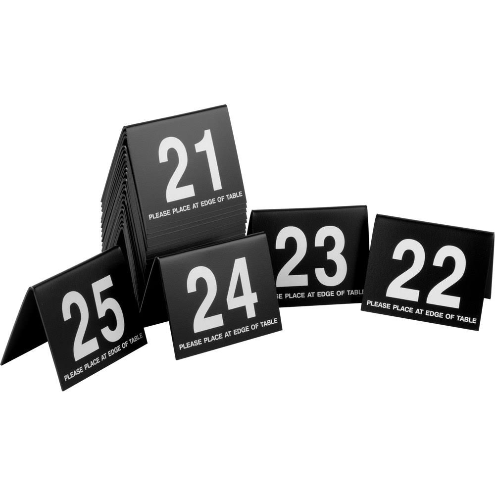 Cal Mil 234-13 Black with White 1 to 25 Break Resistant Number Tent