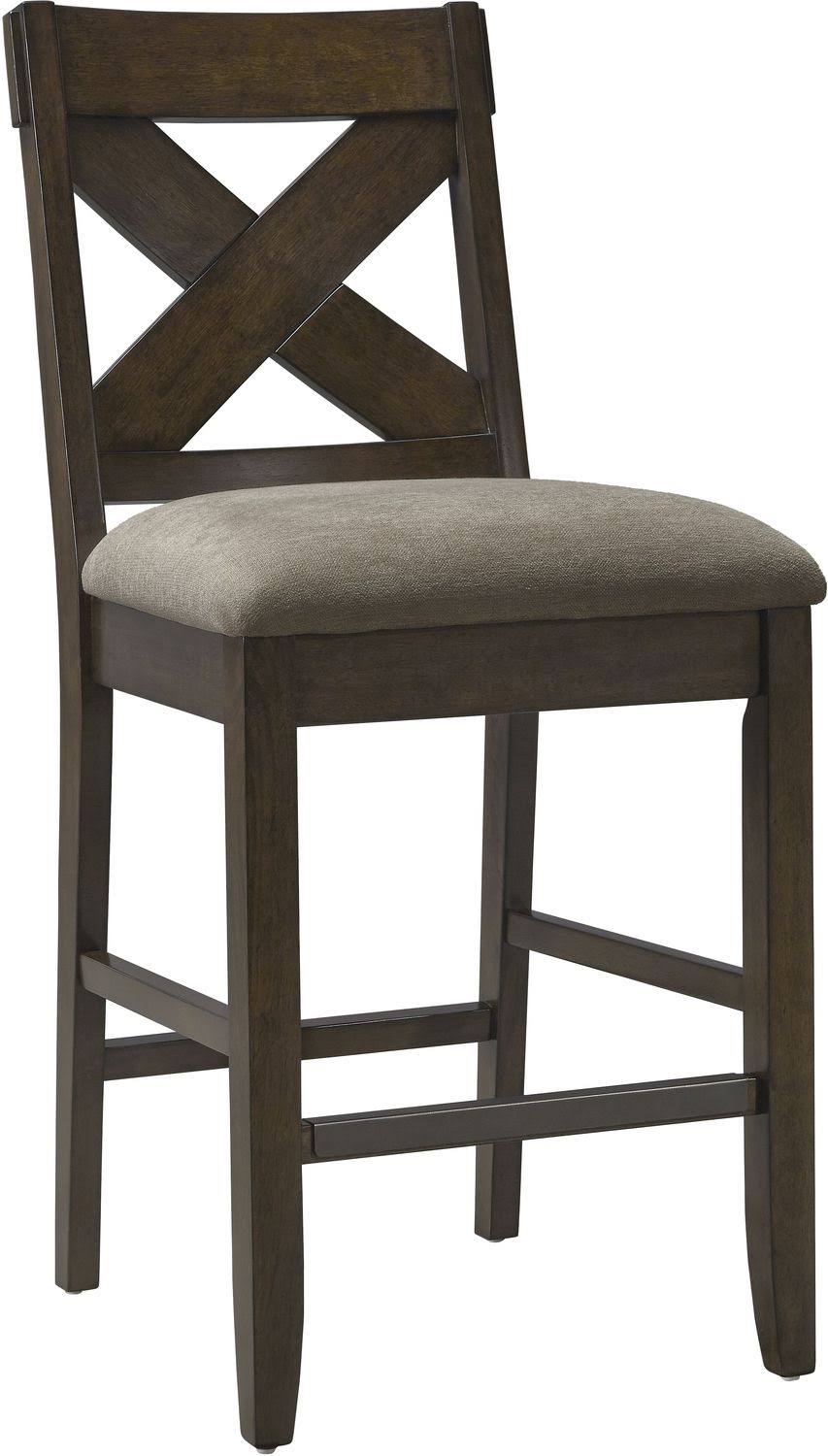 Home Fare X-Back 24 in. Bar Stool in Brown