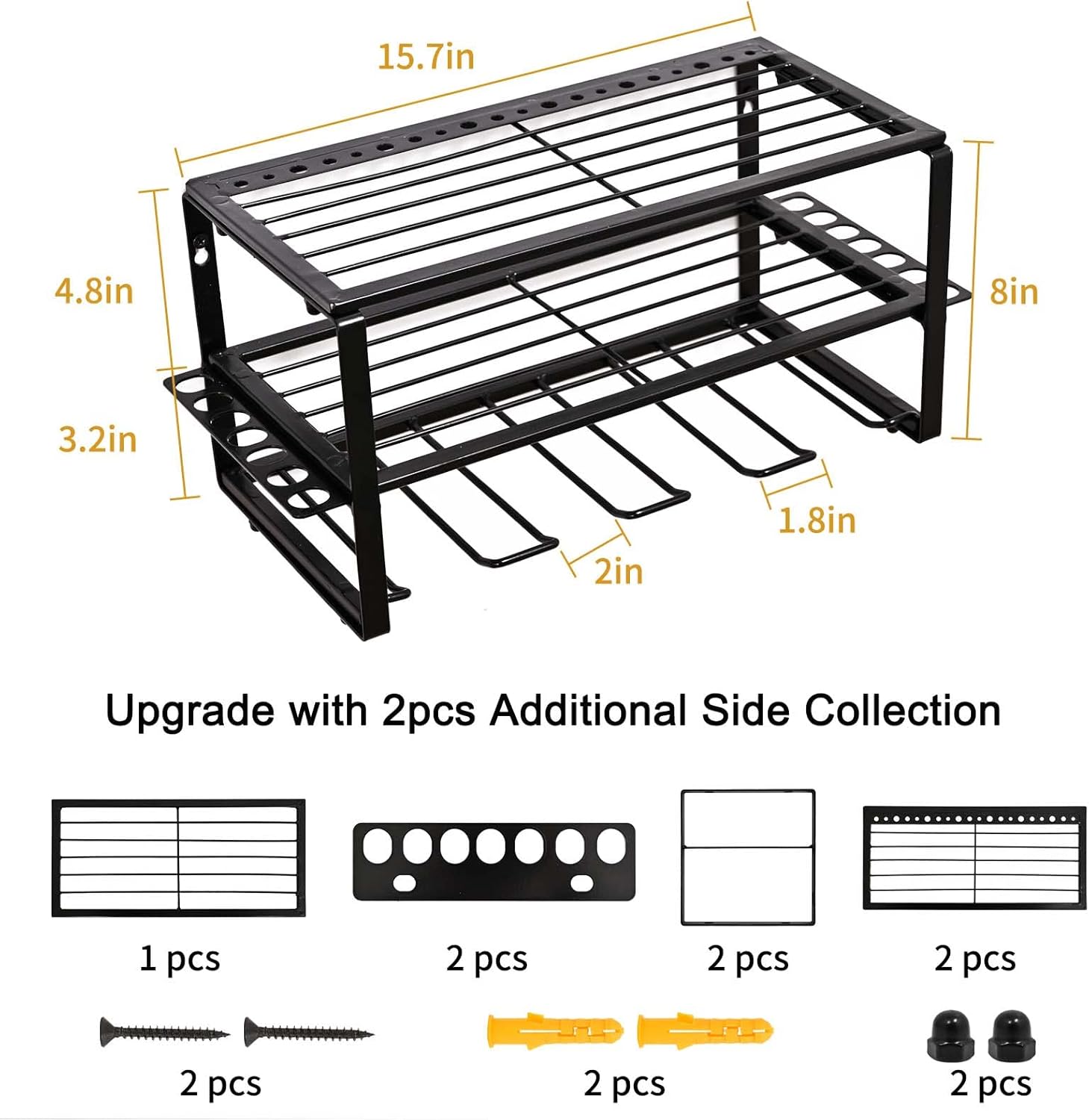 Power Tool Organizer Floating Tool Shelf, Heavy Duty Drill Holder Cabinet Wall Mounted Rack,Garage Tool Storage and Organization