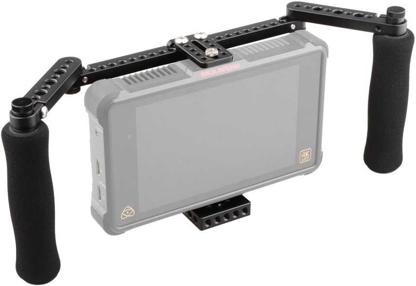 CAMVATE Monitor Cage with Adjustable Handles for 5 inch and 7 inch LCD Monitors Pack of 2