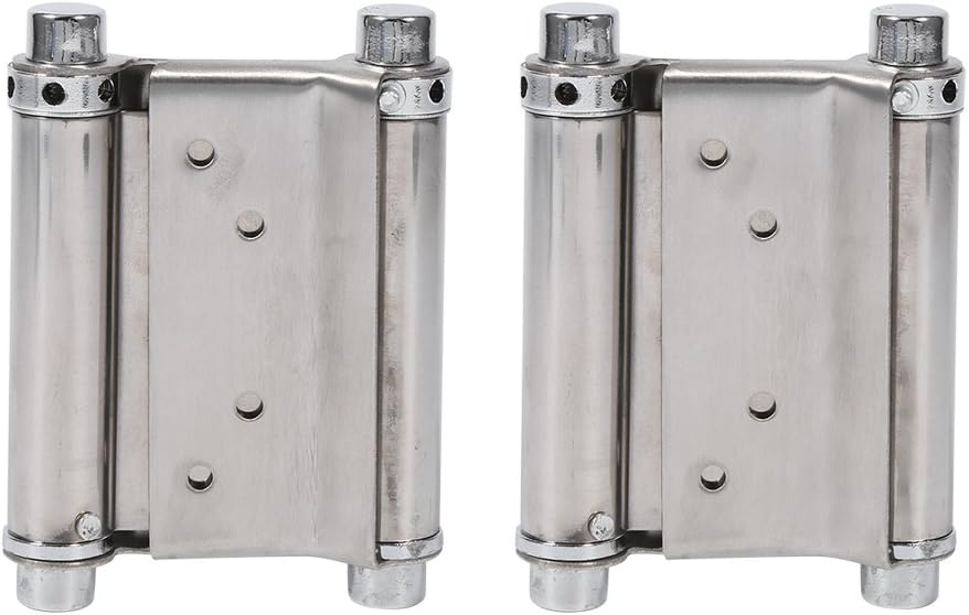 2PCS Double Action Sp Hinge 3 Inch with Screws for Cafe Door Swing Door Bar Counter Doors Free Gate