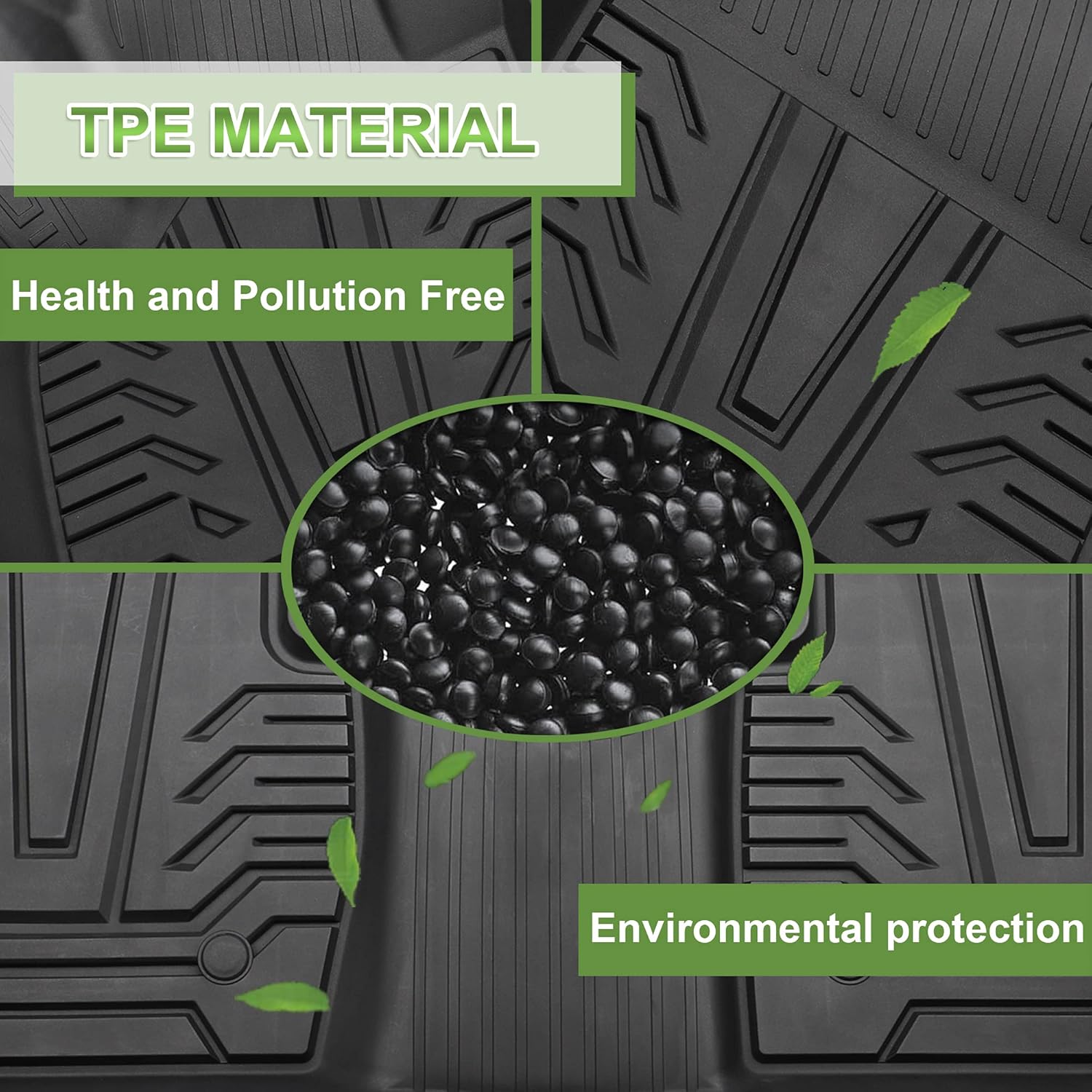 PROEZE Floor Mats Compatible for 2017-2022 CR-V,Black TPE All Weather Protective CRV Floor Mats, Full Set of Front and Rear Floor Mats