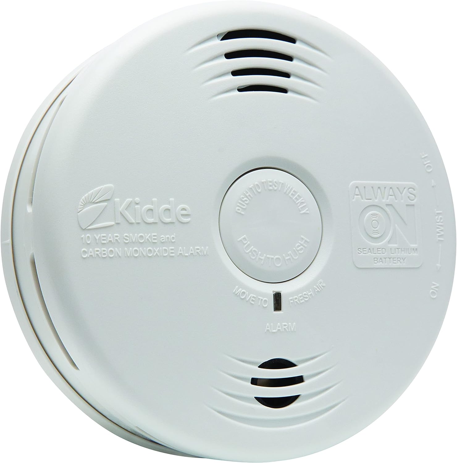 Kidde Smoke & Carbon Monoxide Detector, Lithium Battery Powered, Combination Smoke & CO Alarm with Voice Alert Pack of 2