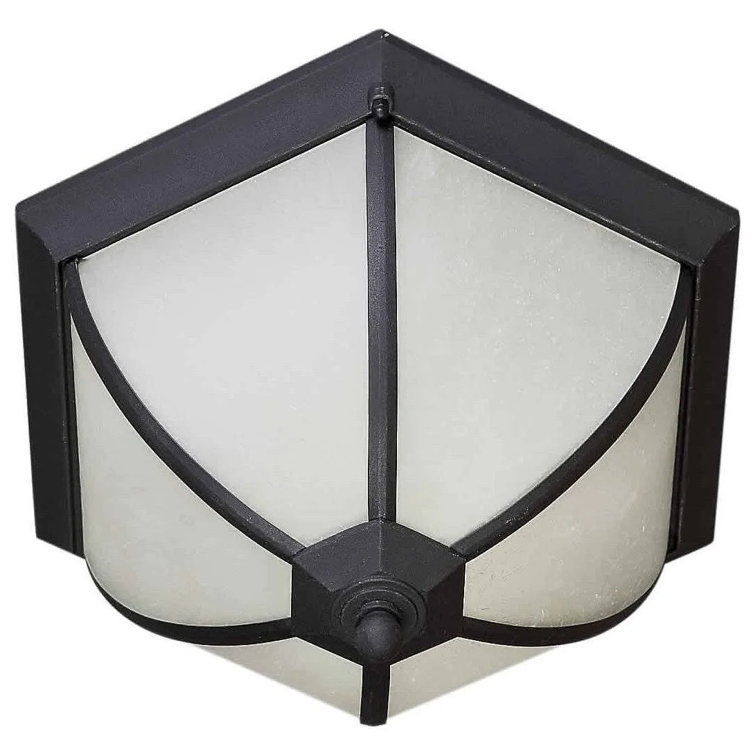 Forte Lighting-17007-02-04-Two Light Outdoor Flush Black Finish