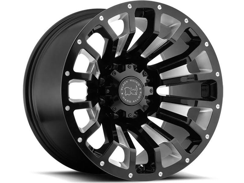 Black Rhino Pinatubo Milled Gloss Black Wheels | 2212PNT-46140B12